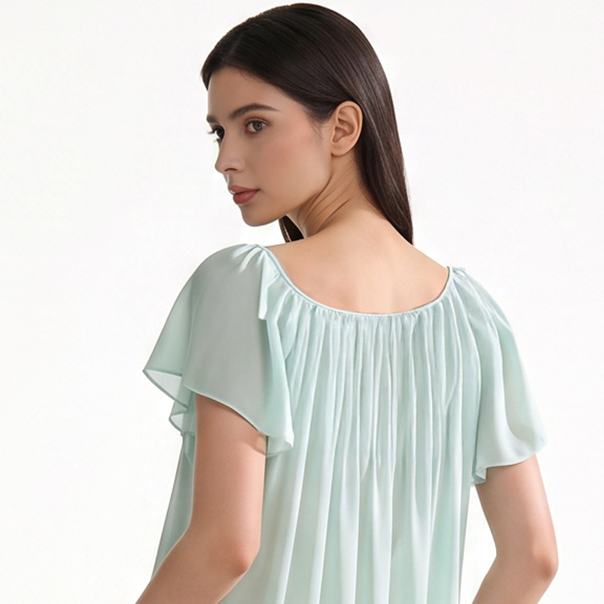 Miss Elaine Short Gown Short Sleeve-MISE20809UT