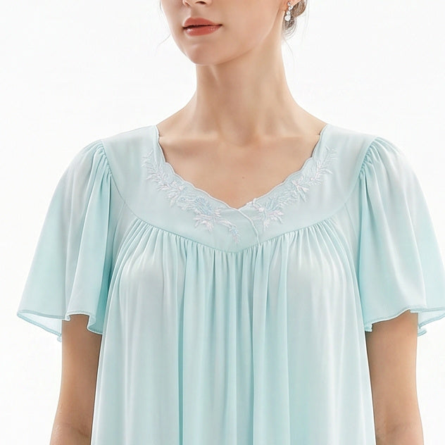 Miss Elaine Long Gown Short Sleeve-MISE50809UT