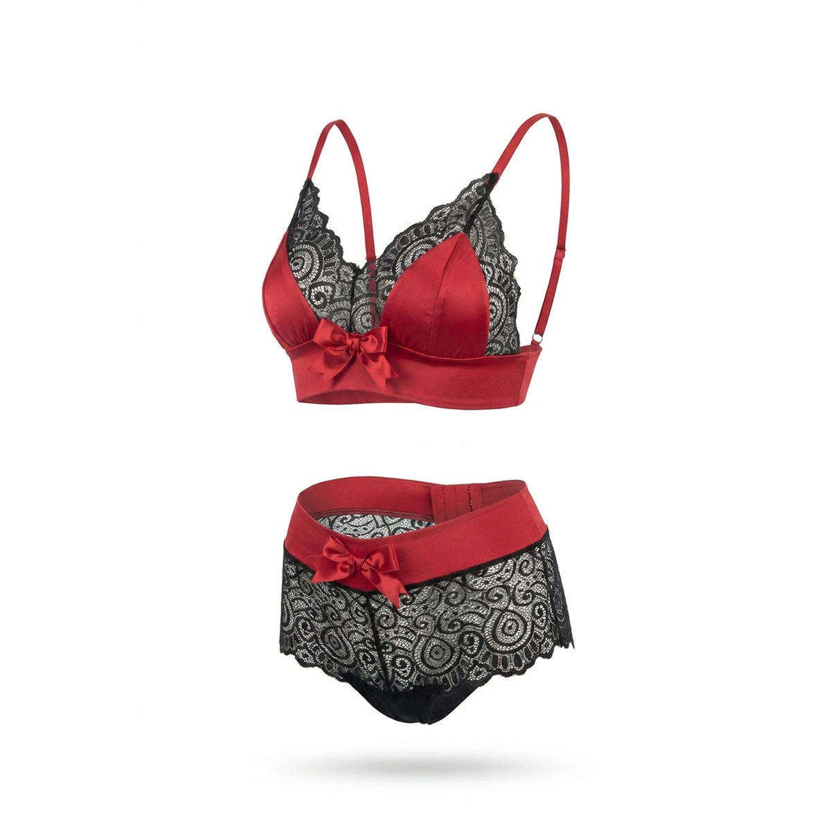 Leg Avenue 2 Pc Set Bralette with adjustable straps, hook-n-