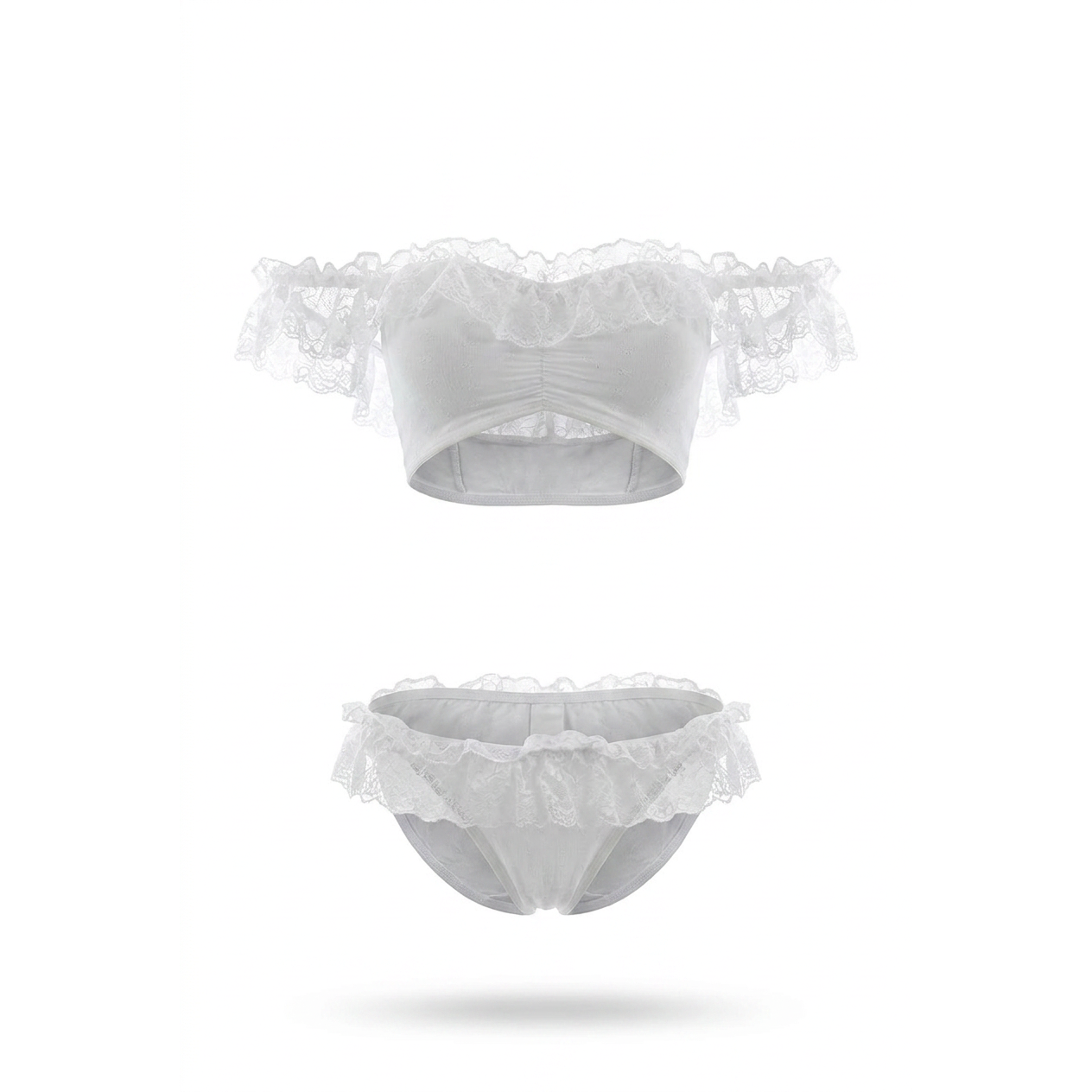 Leg Avenue 2 Pc Set crop top and matching thong panty-CA8161
