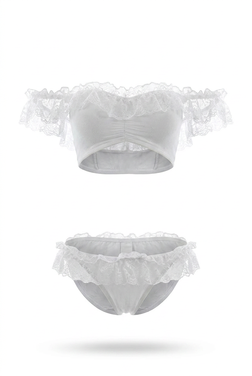Leg Avenue 2 Pc Set crop top and matching thong panty-CA8161