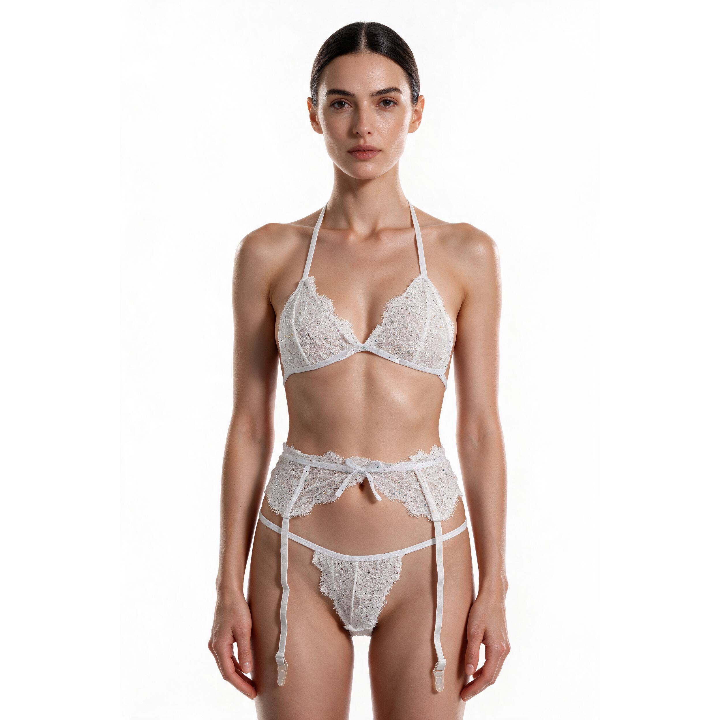 CANADEX INTERNATIONAL TRADING - Leg Avenue 3 Pc Set bra top, garter belt and g-string-CA8162 - Aluna Kuwait