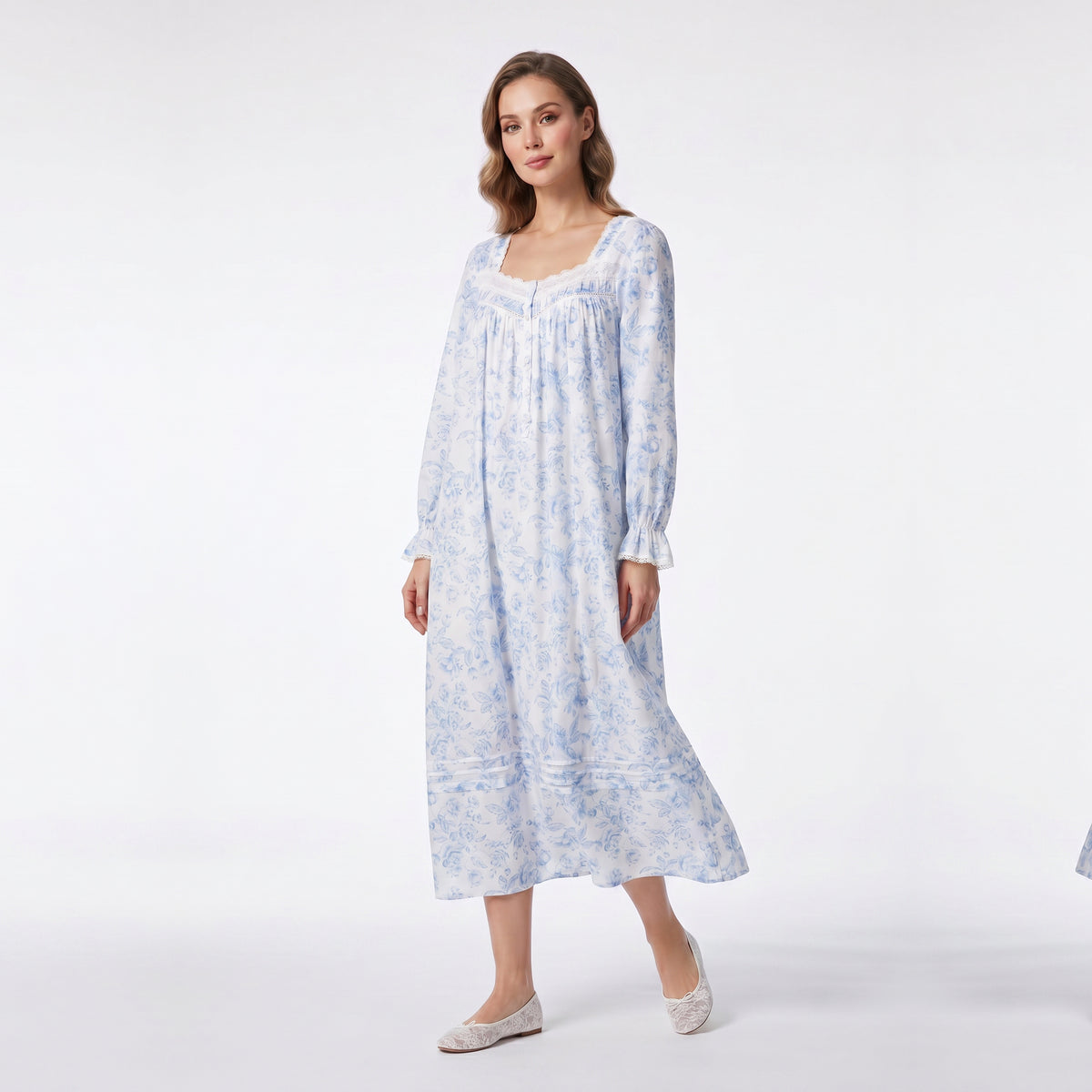 EILEEN WEST Gown - Eileen West Long Gown Long Sleeve Ballet 50"-CAE60049 - Aluna Kuwait
