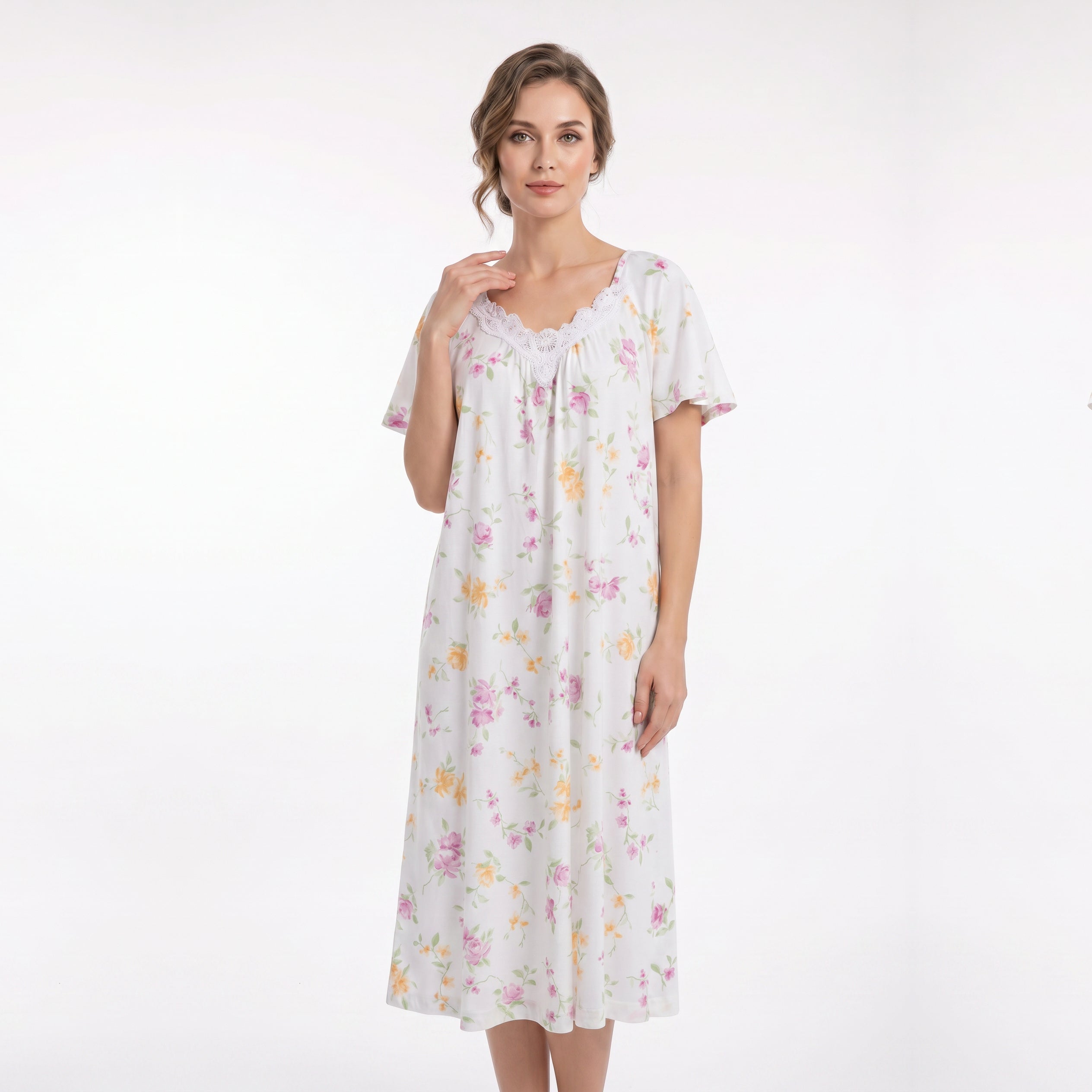 CANADEX INTERNATIONAL TRADING - Carole Hochman Long Gown Short Sleeve Waltz 42" -CACH62675 - Aluna Kuwait