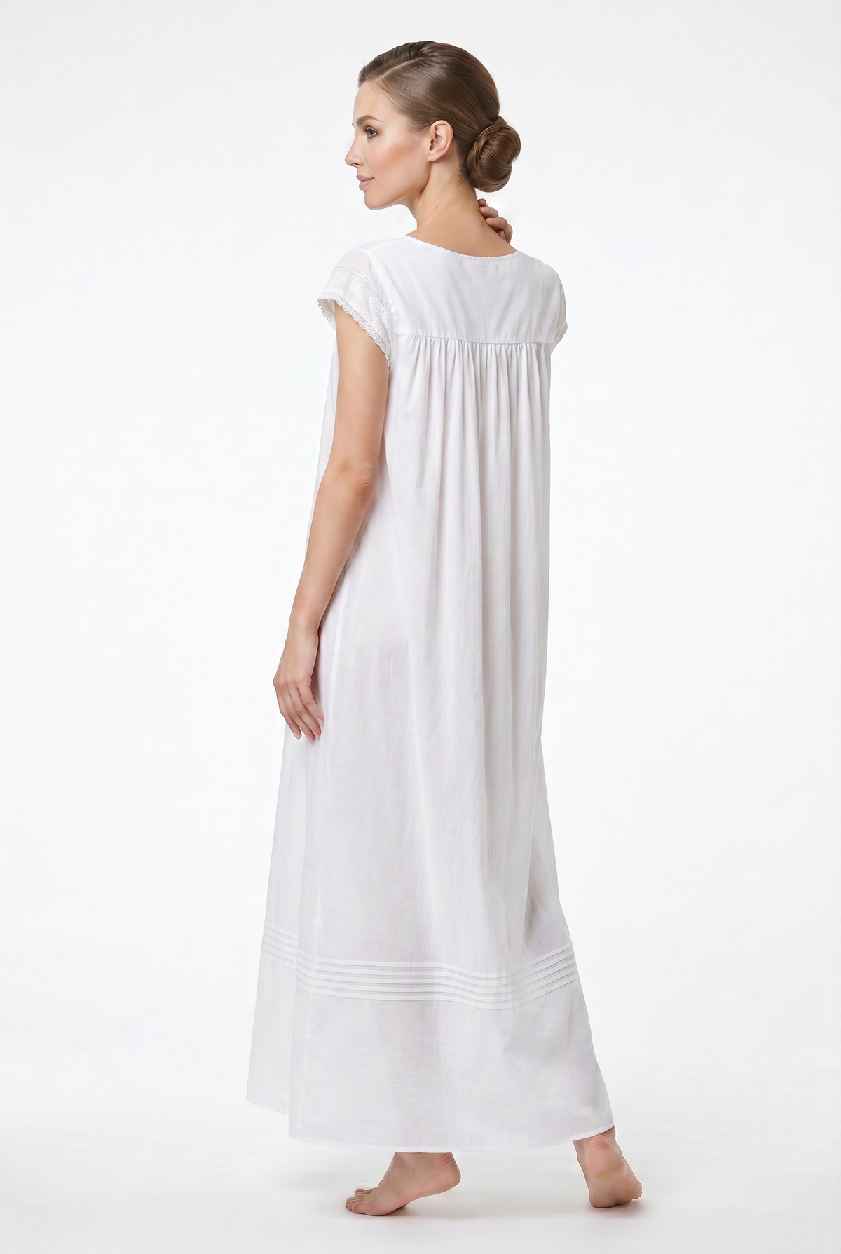 Eileen West Long Robe Short Sleeve with Button 52" -CAE5820034