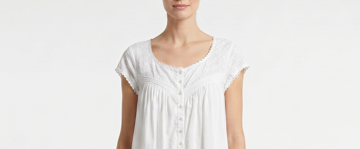 Eileen West Long Robe Short Sleeve with Button 52" -CAE5820034