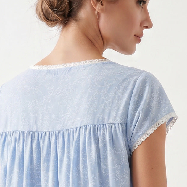 Eileen West Short Robe Short Sleeve With Button 38" -CAE60059