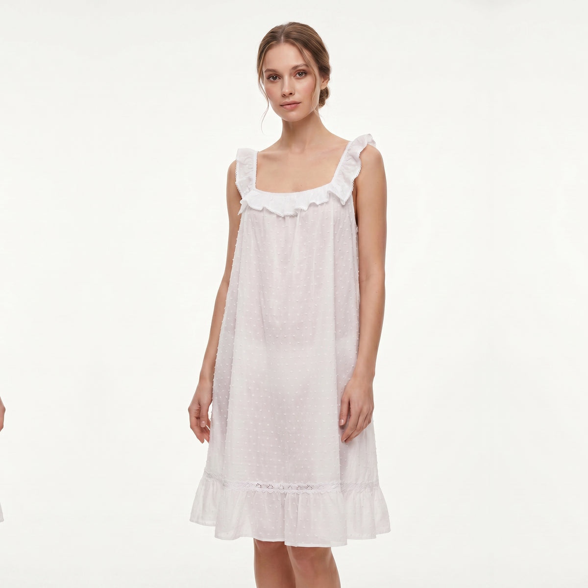 EILEEN WEST Gown - Eileen West Midi Gown Sleeveless Ruffle 36" -CAE20070 - Aluna Kuwait