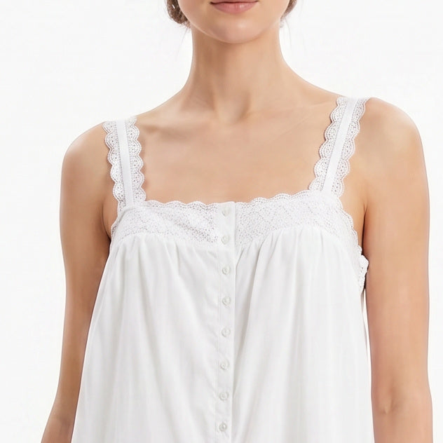 Eileen West Long Gown Sleeveless With Button Ballet 50" -CAE70074