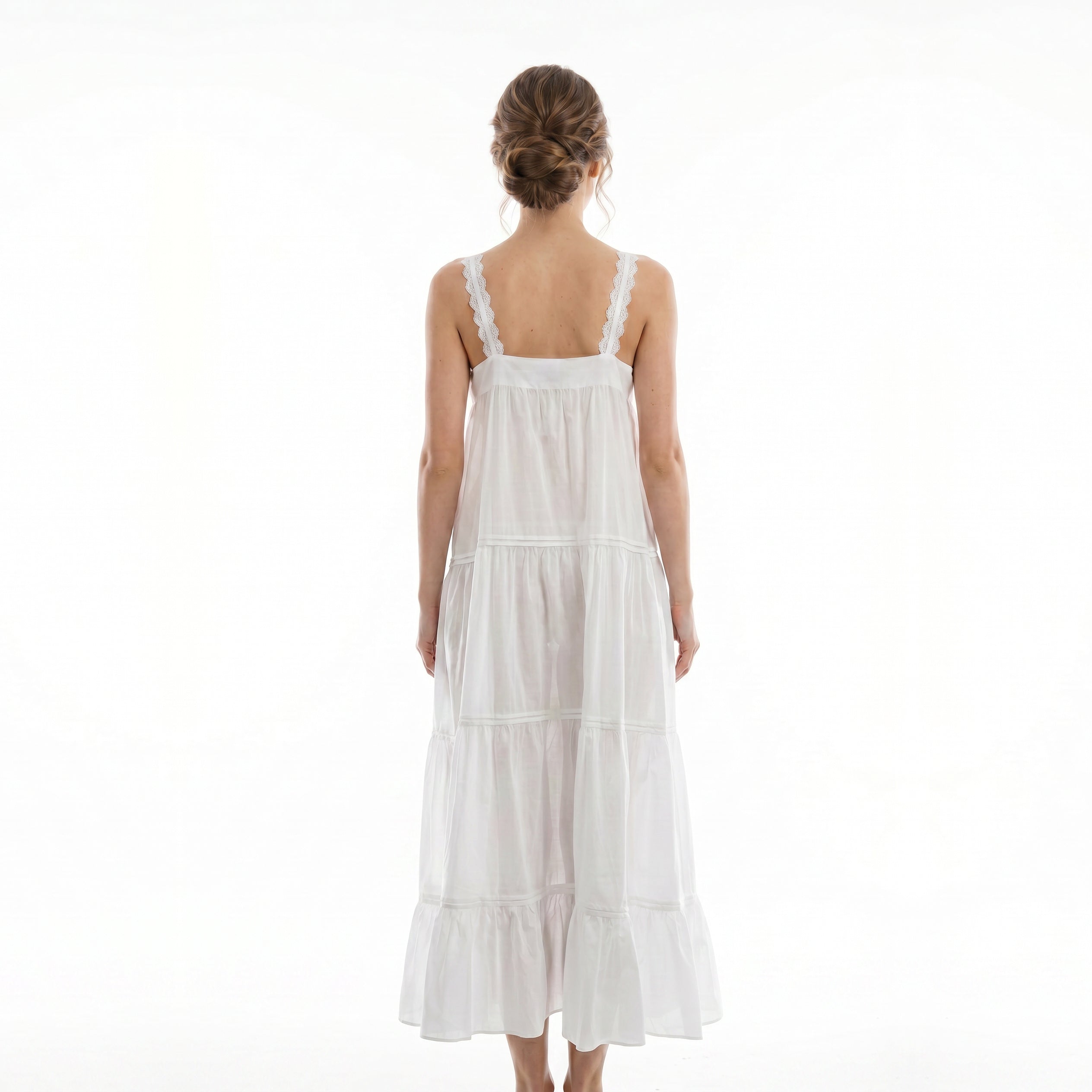 Eileen West Long Gown Sleeveless With Button Ballet 50" -CAE70074