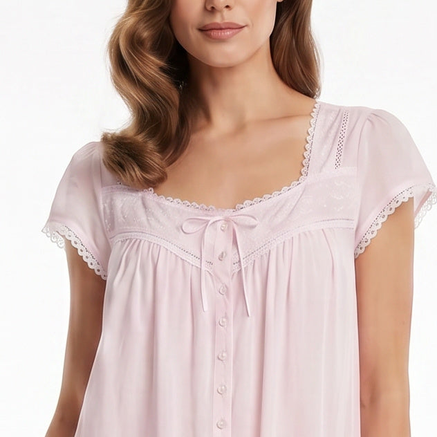Eileen West Long Robe Short Sleeve With Button Ballet 52" -CAE50075