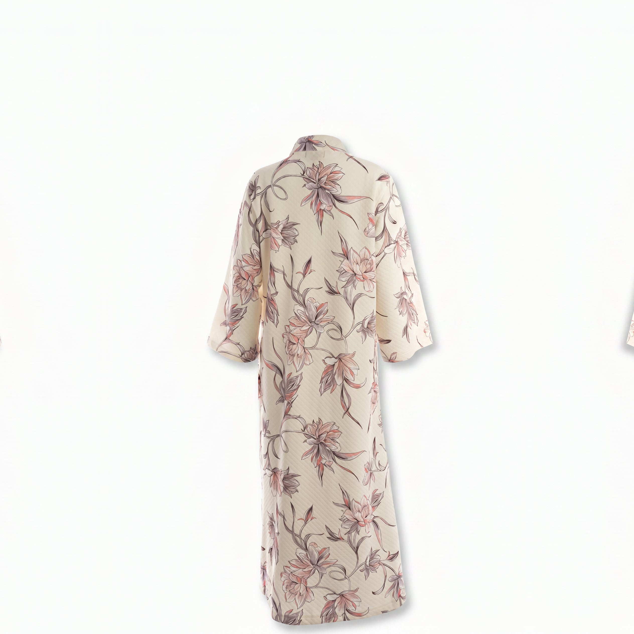 Miss Elaine Long Robes Long Sleeve With Zip-MISE864865UT
