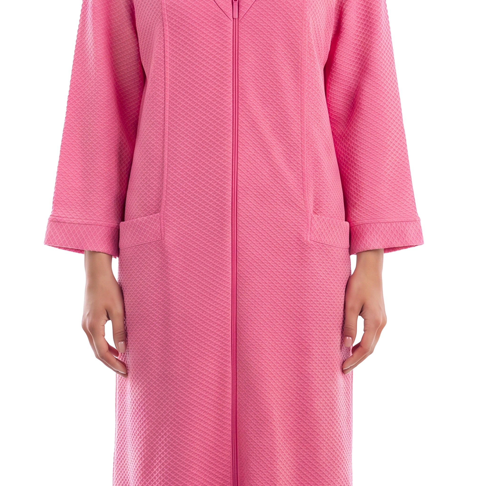 Miss Elaine Long Robes Long Sleeve With Zip-MISE864845UT