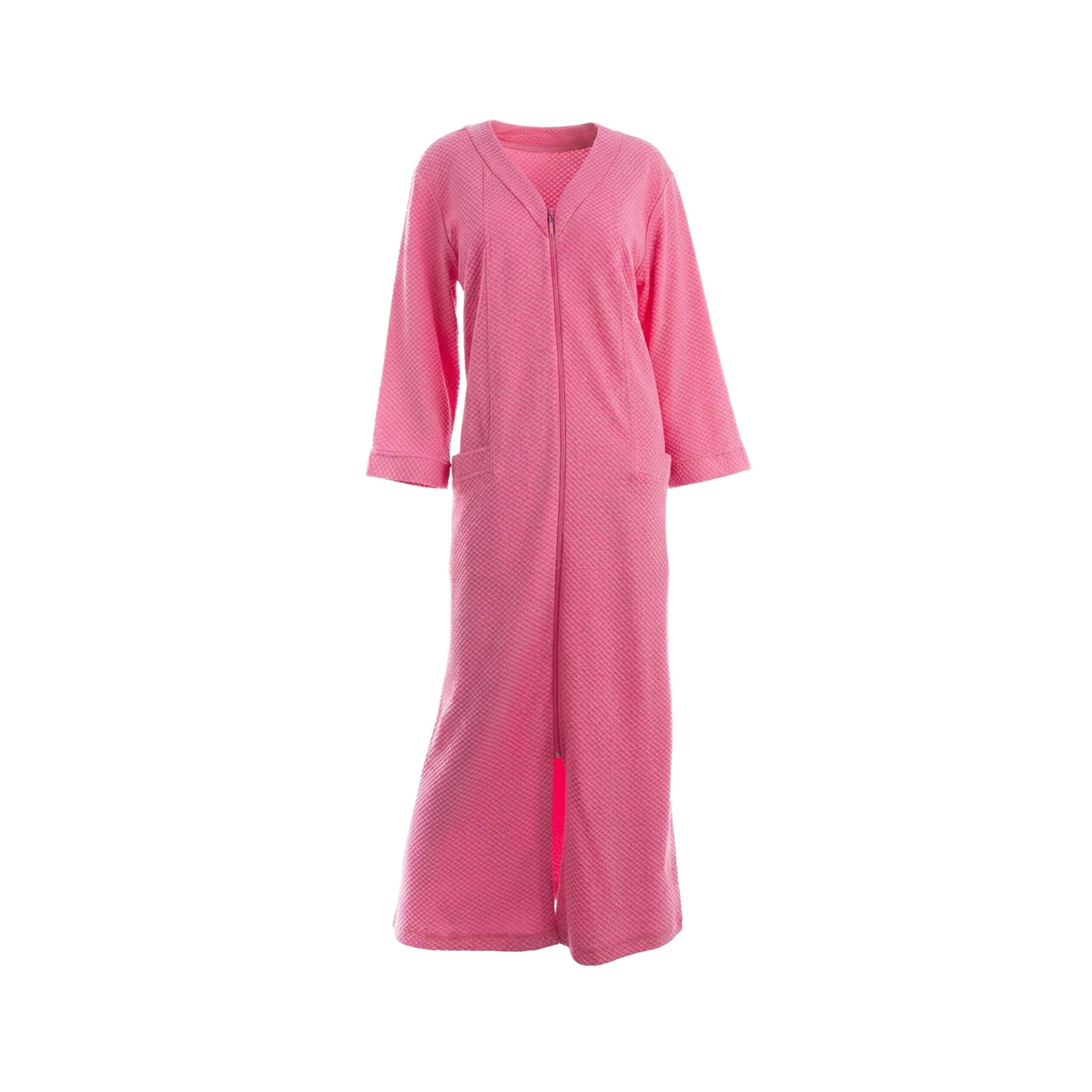 Miss Elaine Long Robes Long Sleeve With Zip-MISE864845UT