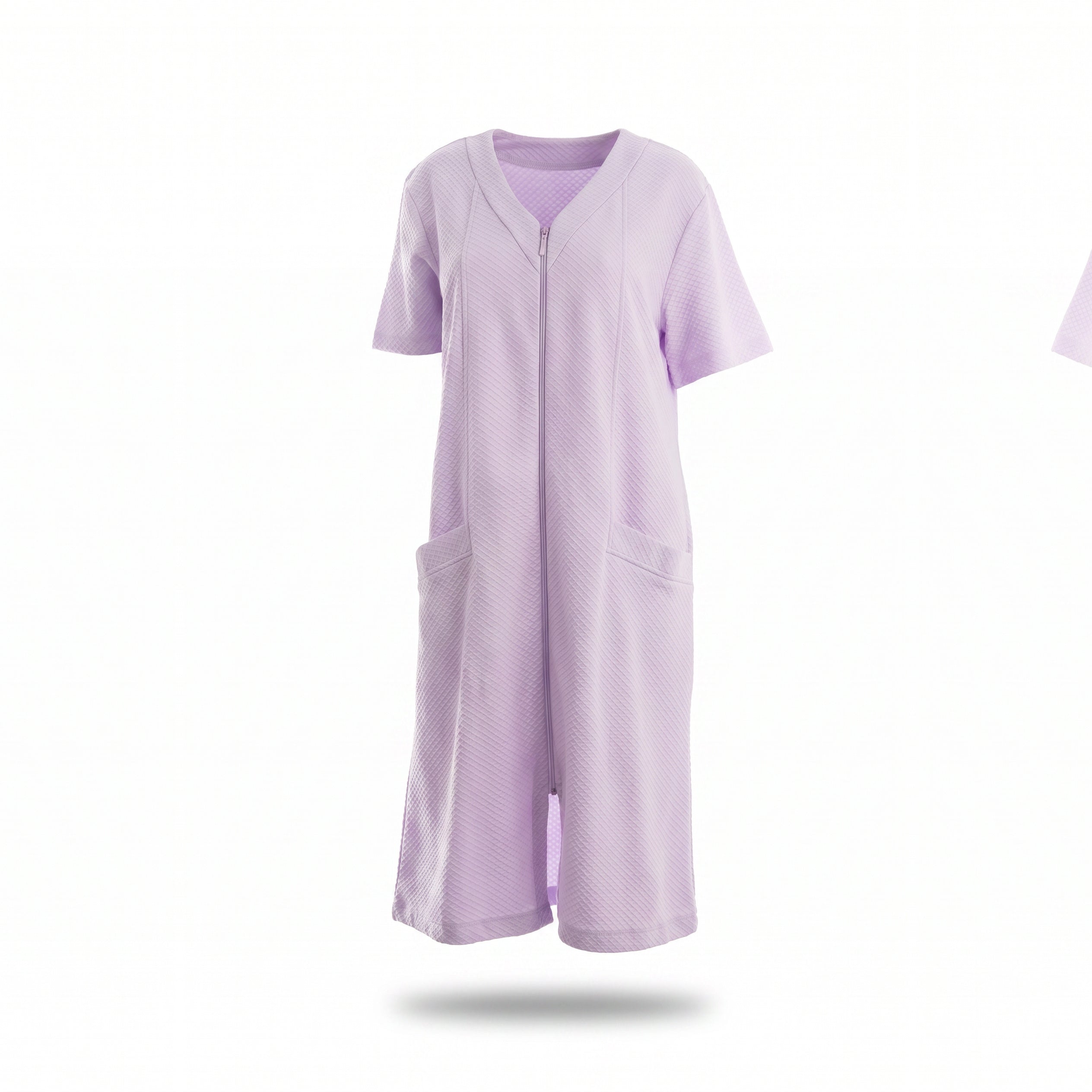 Miss Elaine Short Robes Short Sleeve With Zip-MISE834845UT