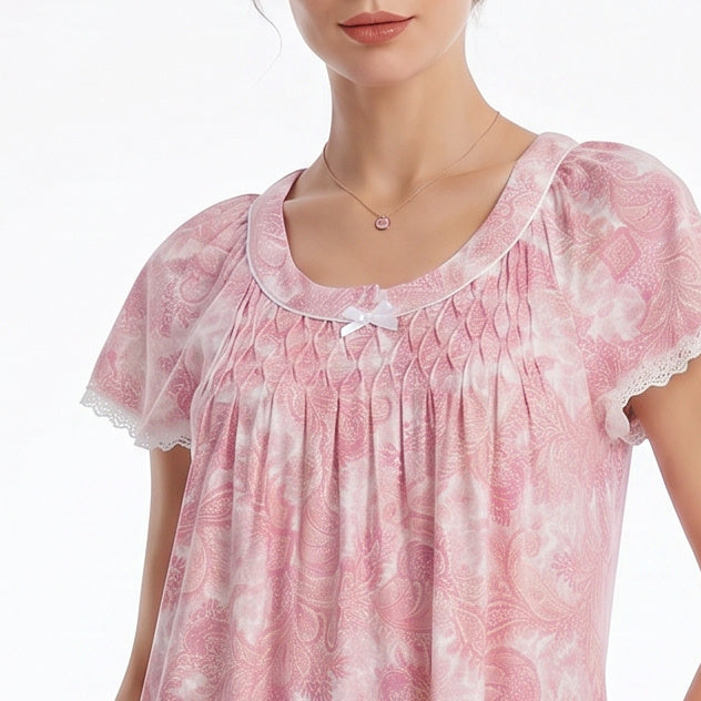Miss Elaine Long Gown Short Sleeve-MISE504825UT