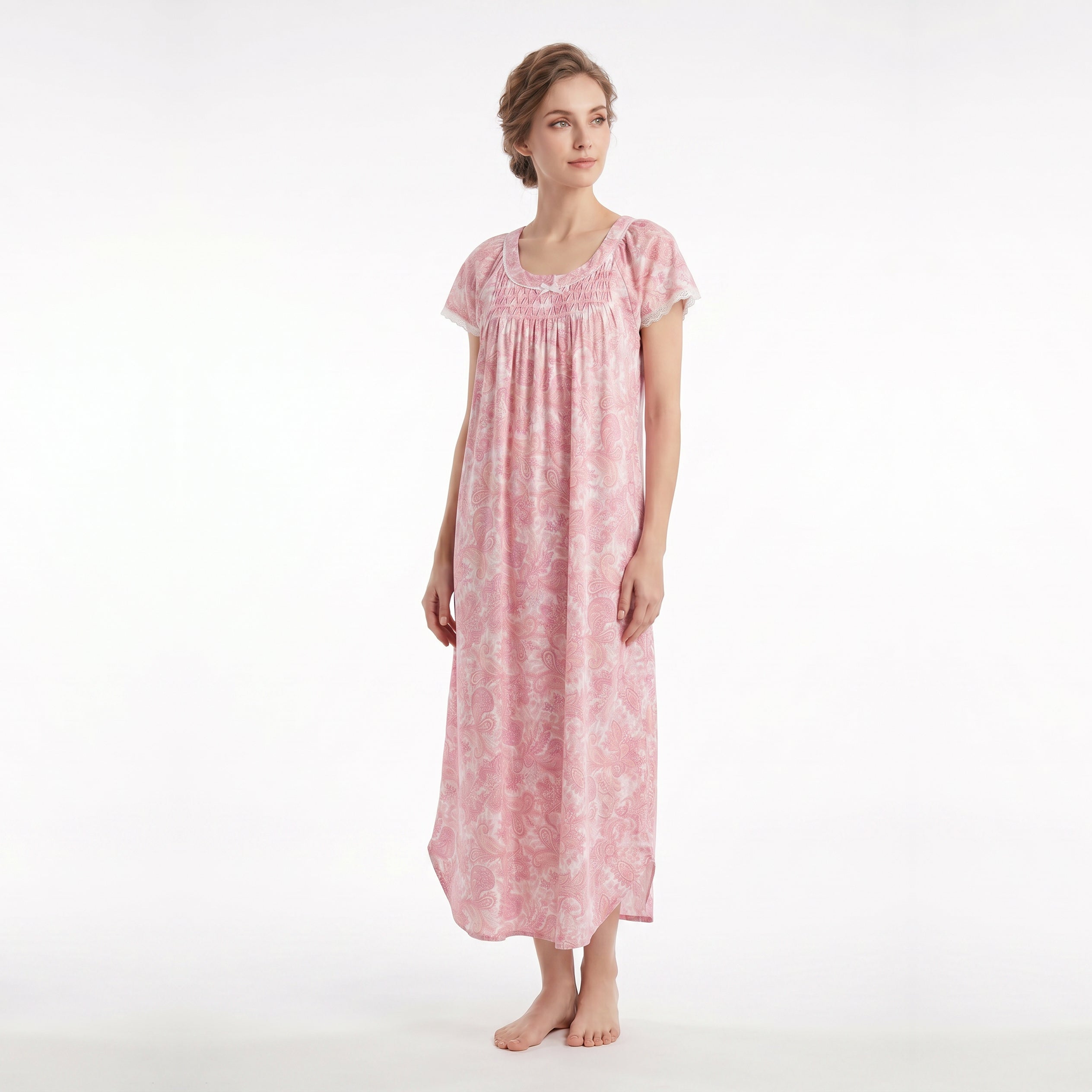 Miss Elaine Long Gown Short Sleeve-MISE504825UT