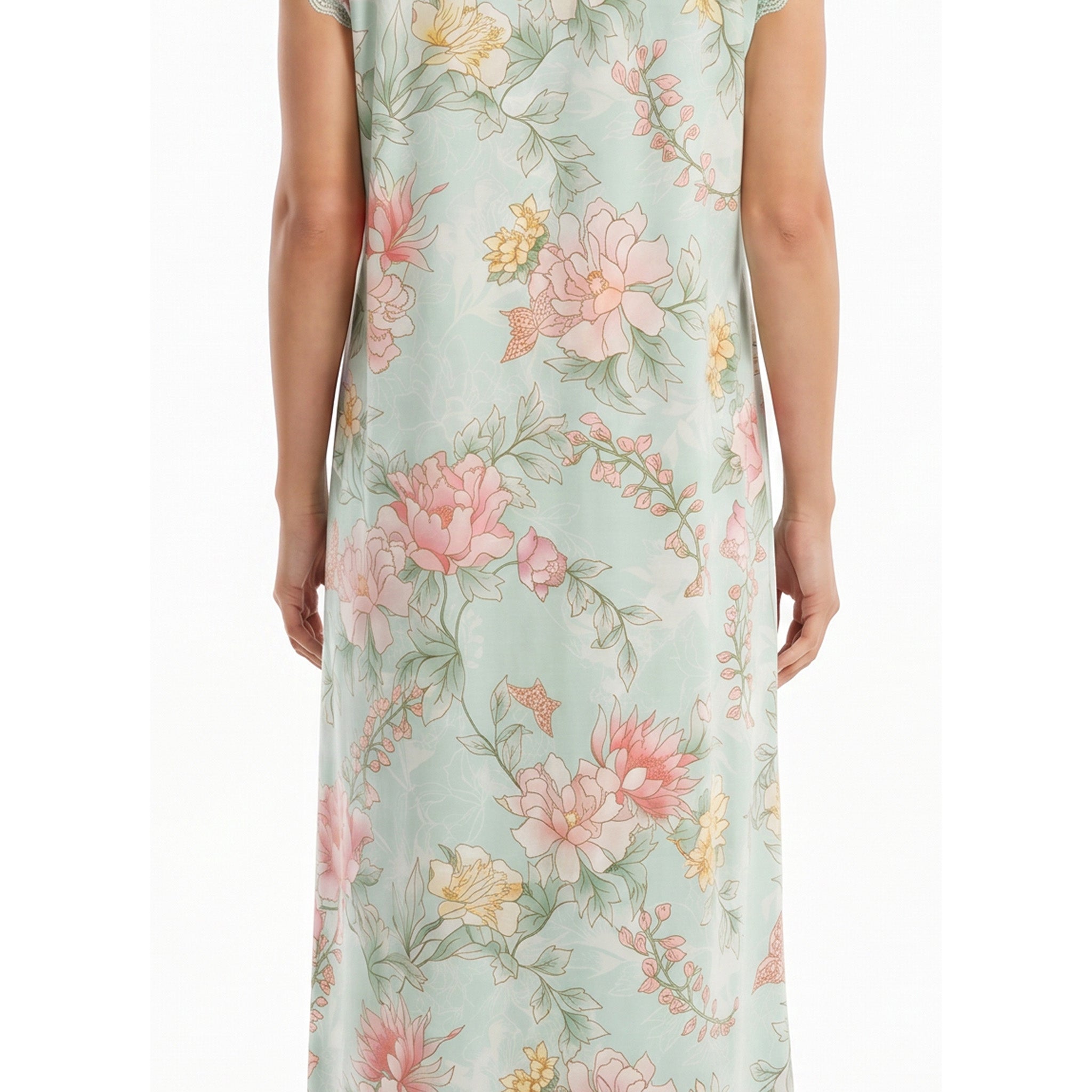 Miss Elaine Long Gown Short Sleeve-MISE504895UT