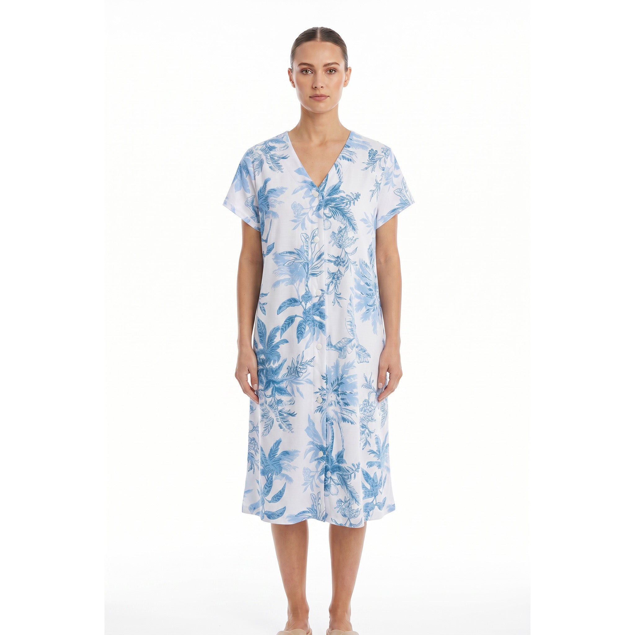MISS ELAINE CO - Miss Elaine Short Robes Short Sleeve With Grip-MISE854015UT - Aluna Kuwait
