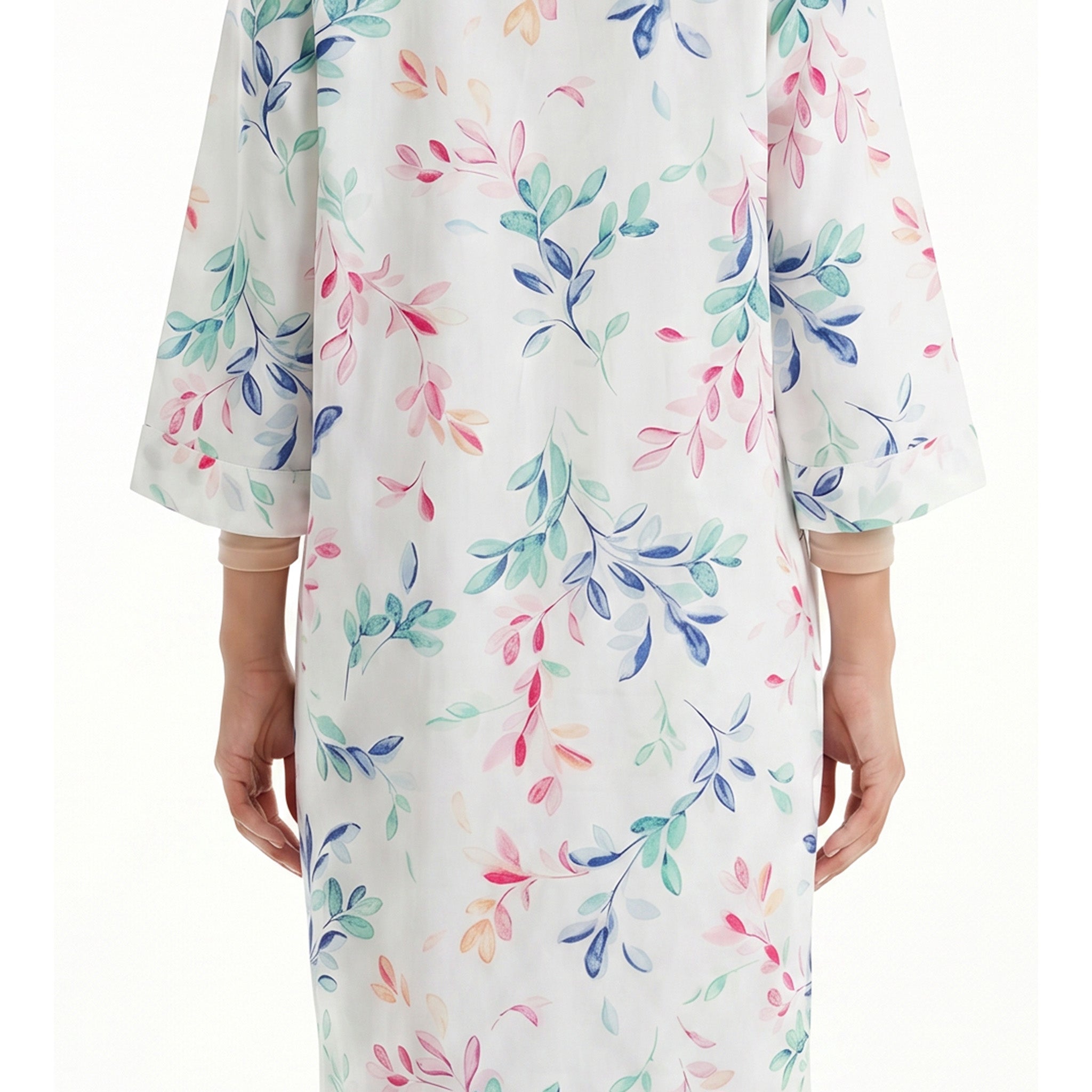 Miss Elaine Long Robes Long Sleeve With Zip-MISE664415UTX