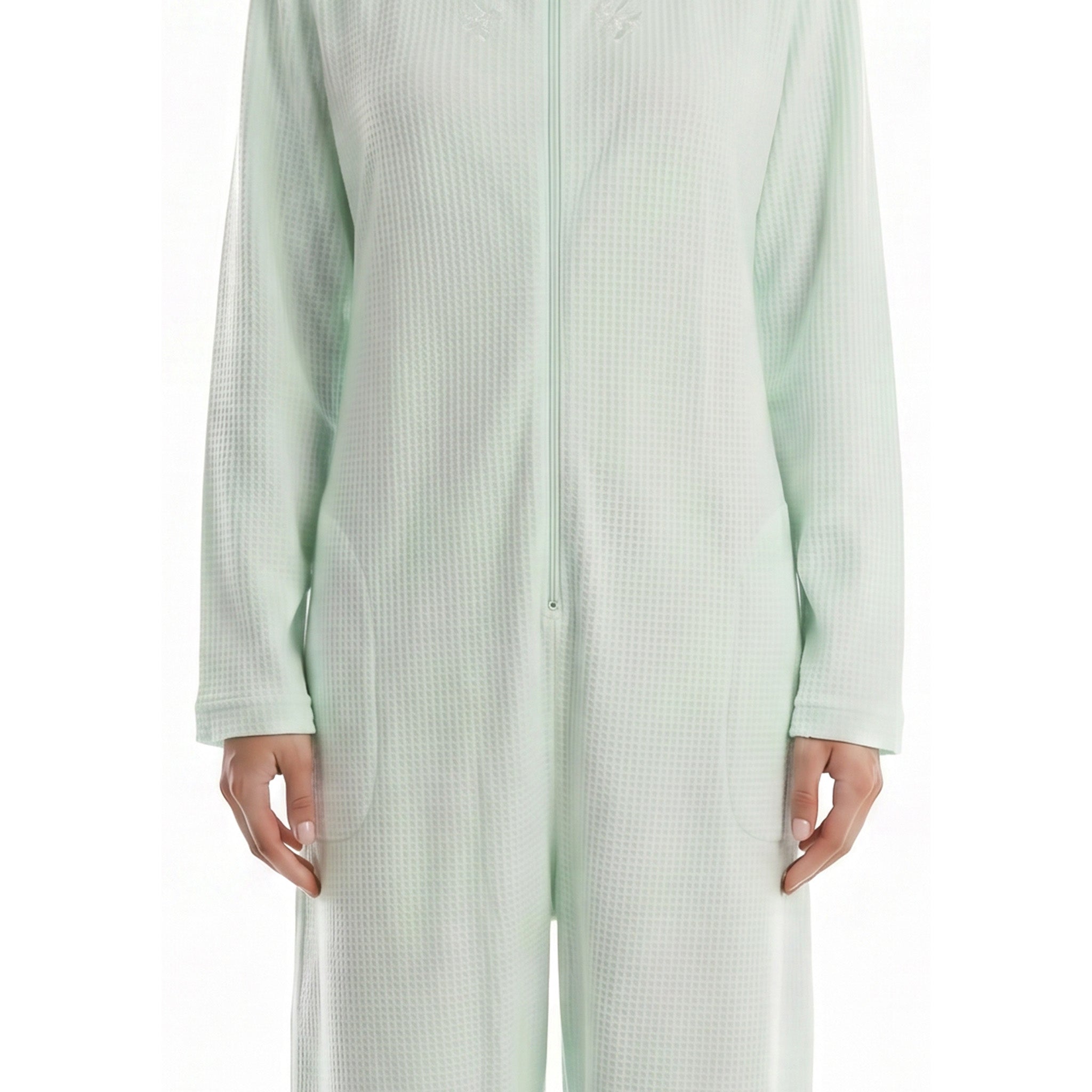Miss Elaine Long Robe Long Sleeve With Zip-MISE666825UT