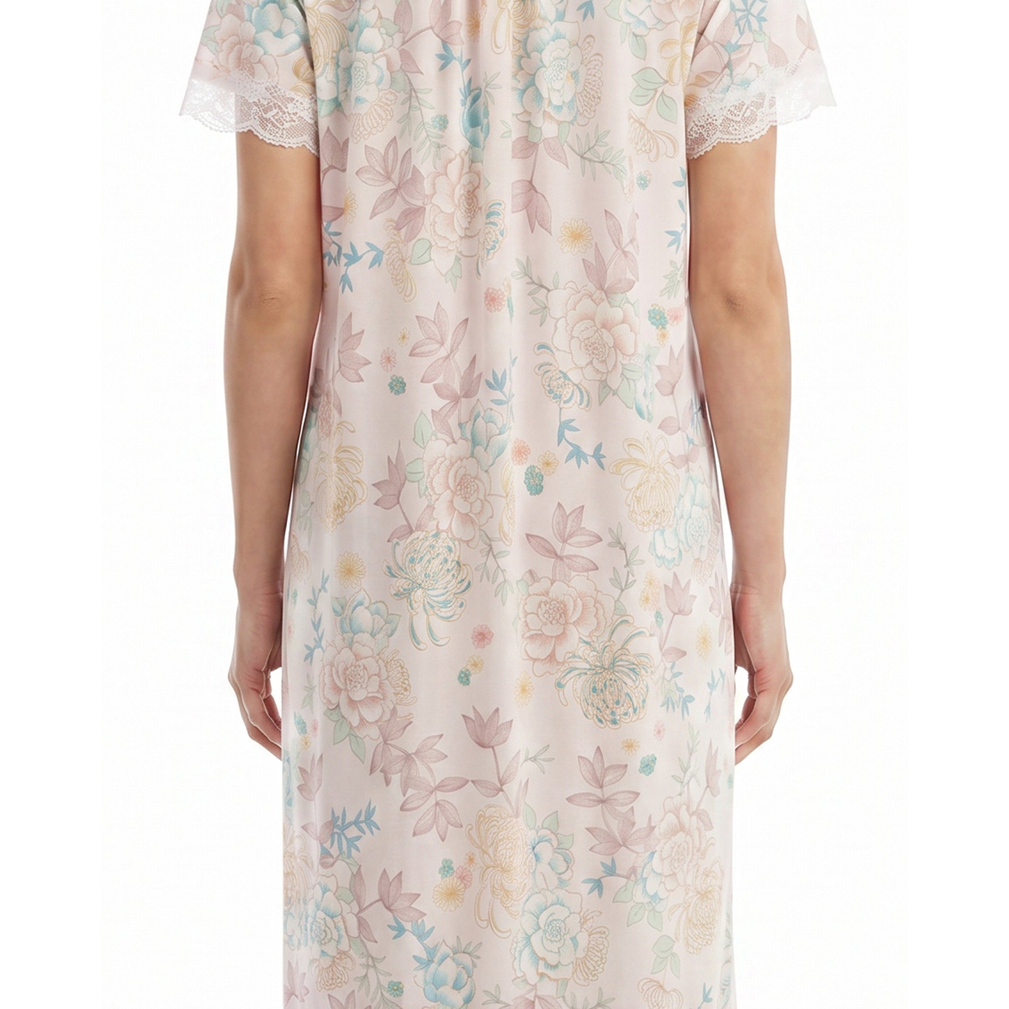 Miss Elaine Long Gown Short Sleeve-MISE506815UT