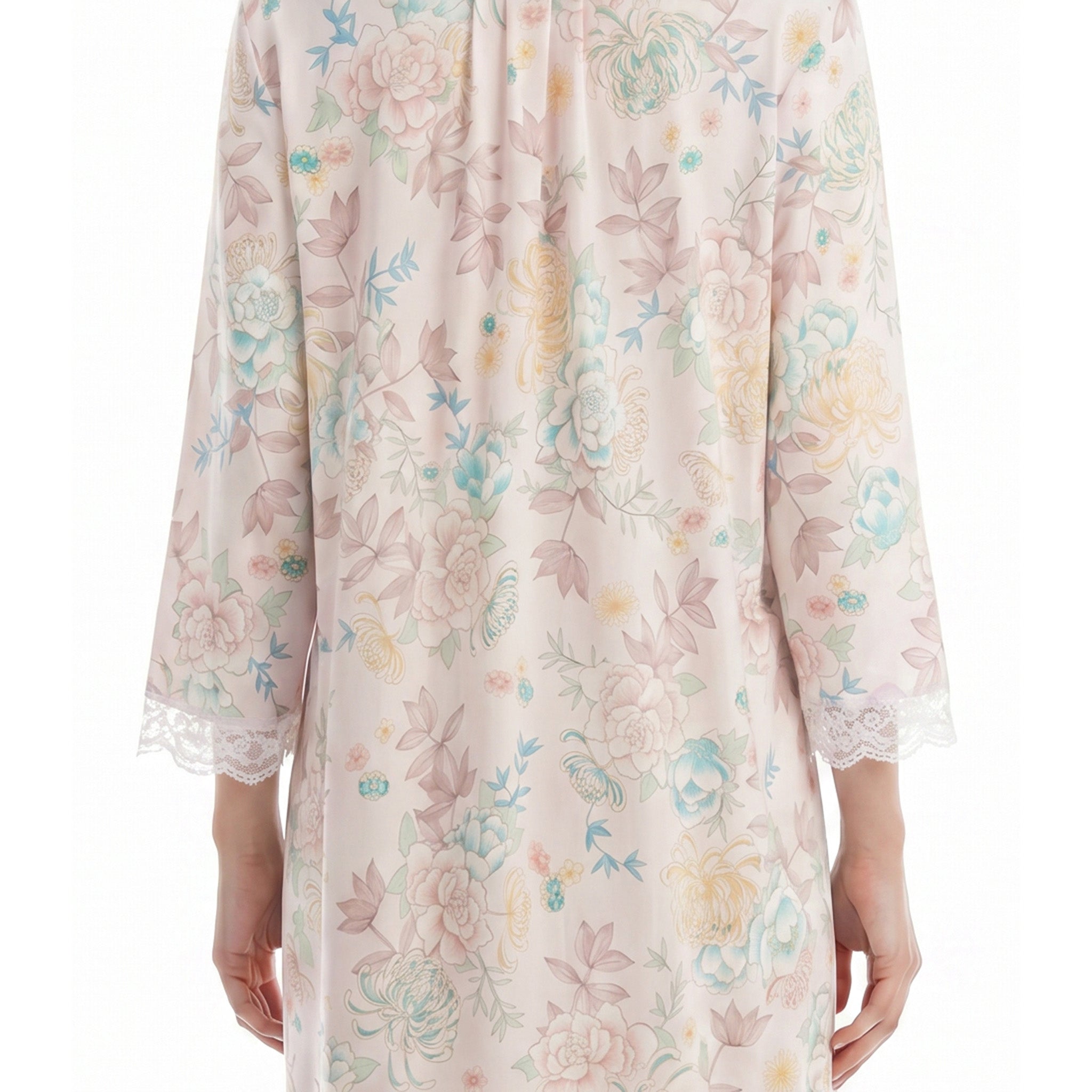 Miss Elaine Short Gown Long Sleeve-MISE216815UT