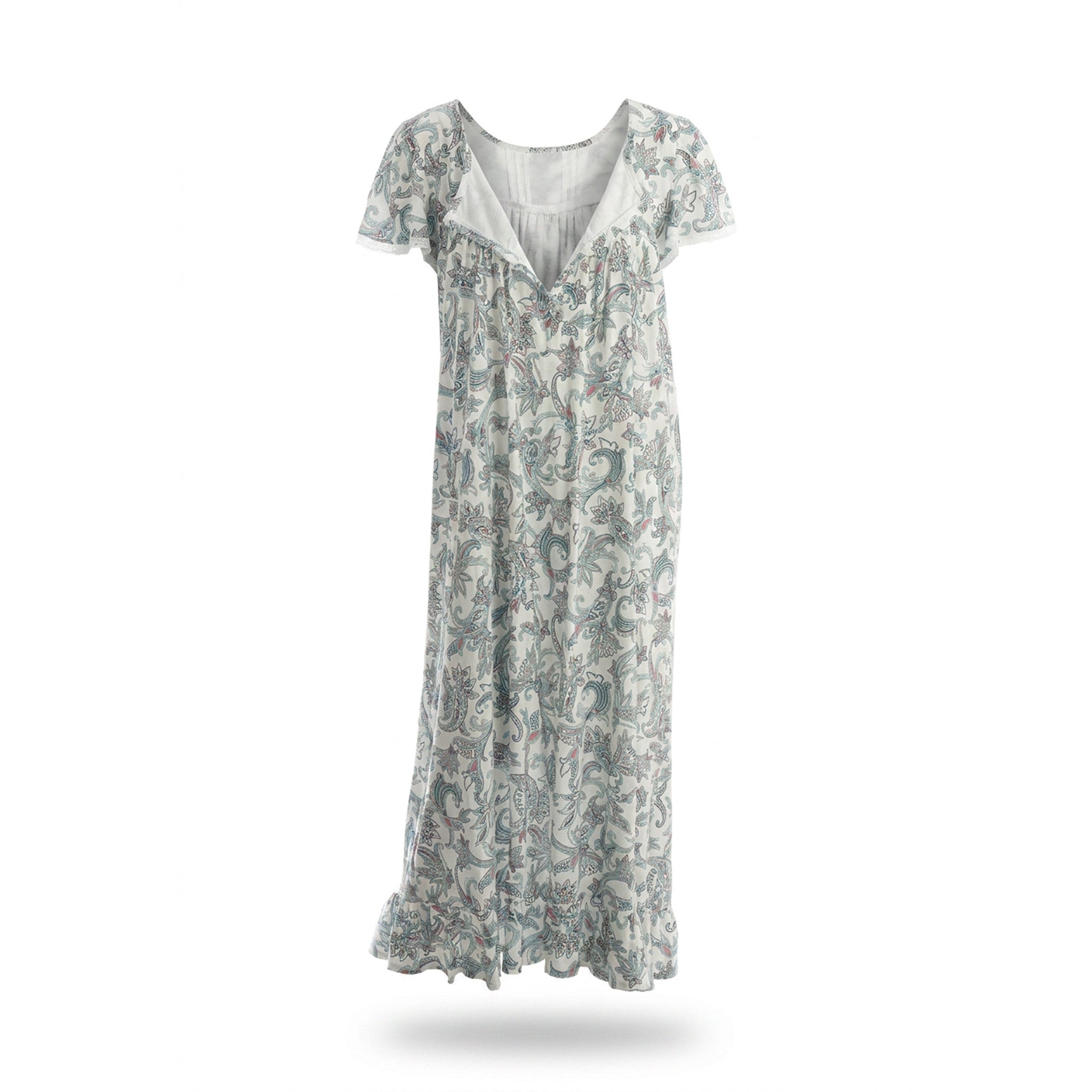Miss Elaine Long Gown Short Sleeve-MISE506425UT