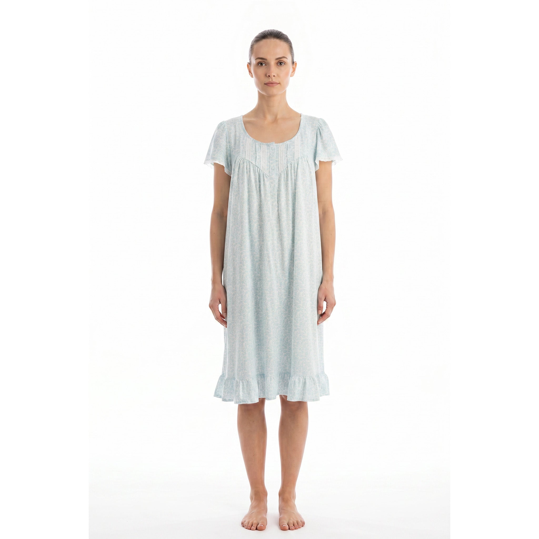 MISS ELAINE CO - Miss Elaine Short Gown Short Sleeve-MISE206425UT - Aluna Kuwait