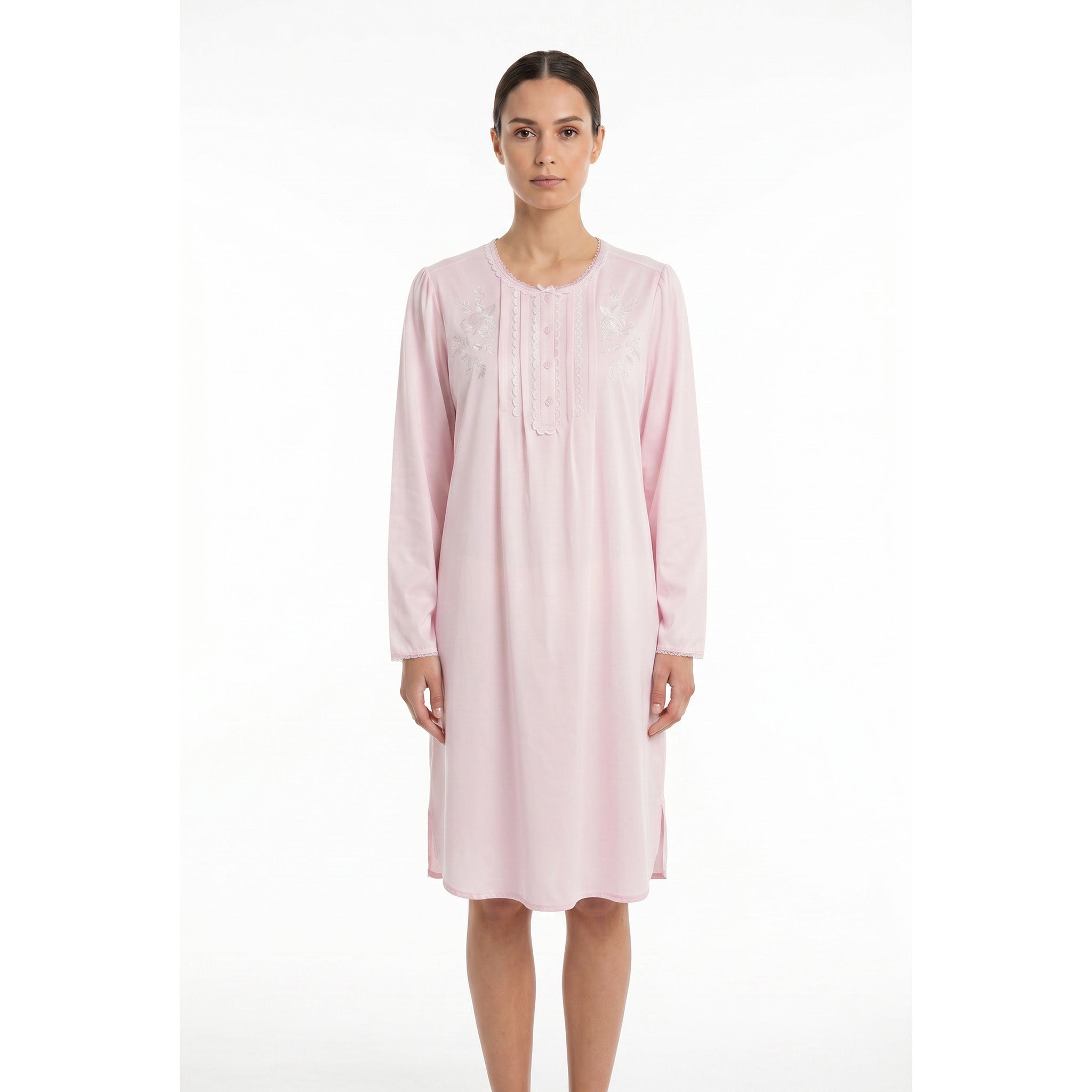 MISS ELAINE CO - Miss Elaine Short Gown Long Sleeve-MISE216135UT - Aluna Kuwait