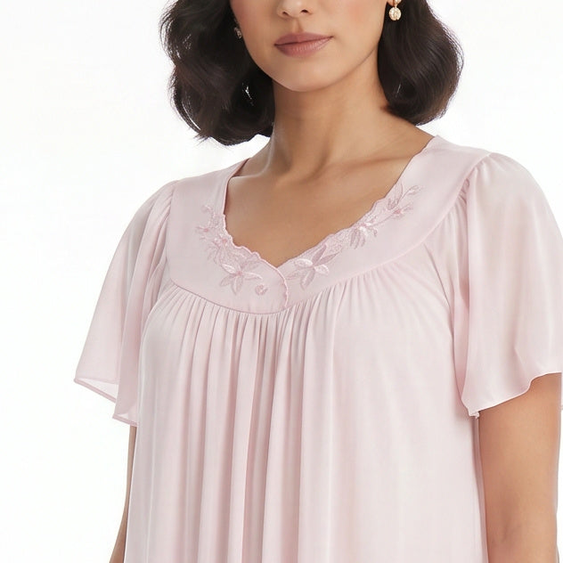 Miss Elaine Long Gown Short Sleeve-MISE50809UT
