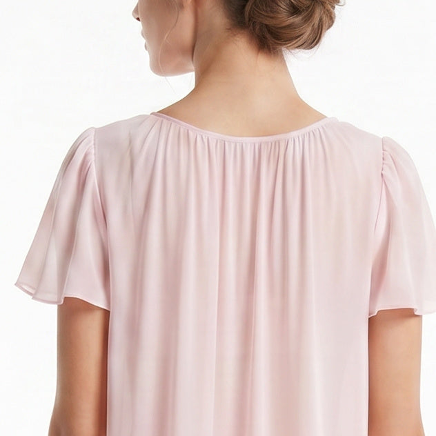 Miss Elaine Long Gown Short Sleeve-MISE50809UT