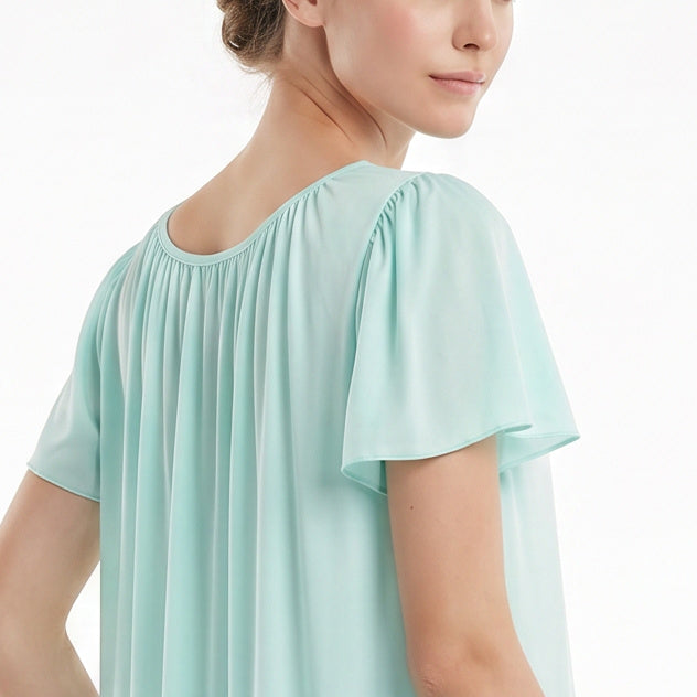Miss Elaine Long Gown Short Sleeve-MISE50809UT