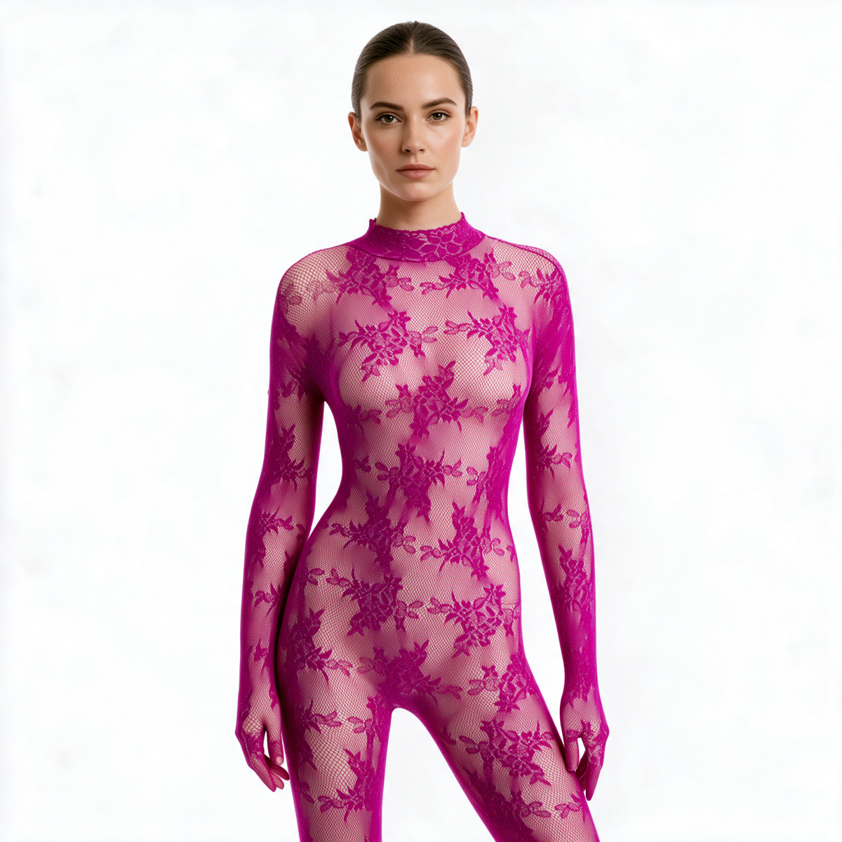 DREAM GIRL Bodystocking - Dream Girl Bodystocking W/Finger Glvs-CA0416 - Aluna Kuwait