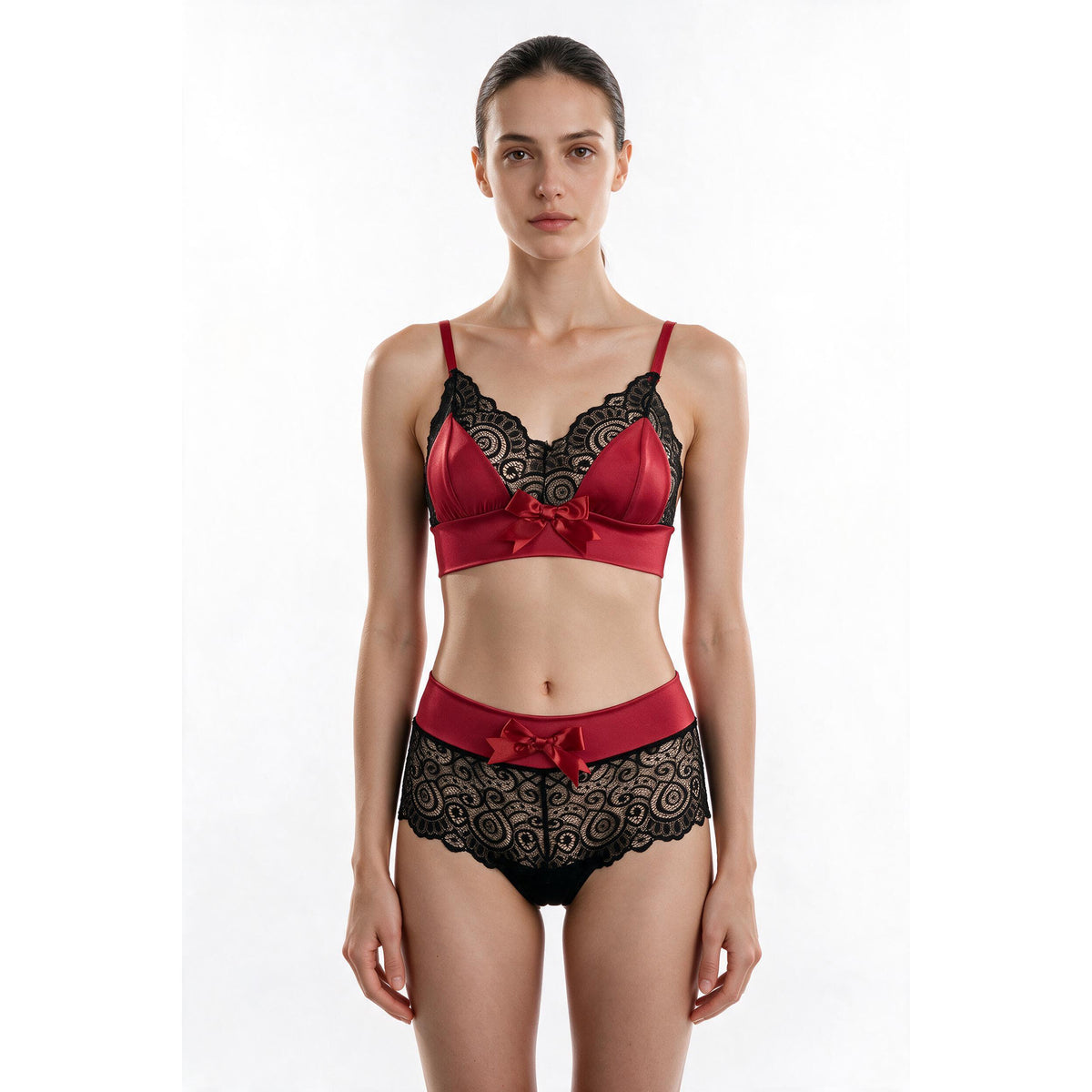 LEG AVENUE Sets - Leg Avenue 2 Pc Set Bralette with adjustable straps, hook-n- - Aluna Kuwait