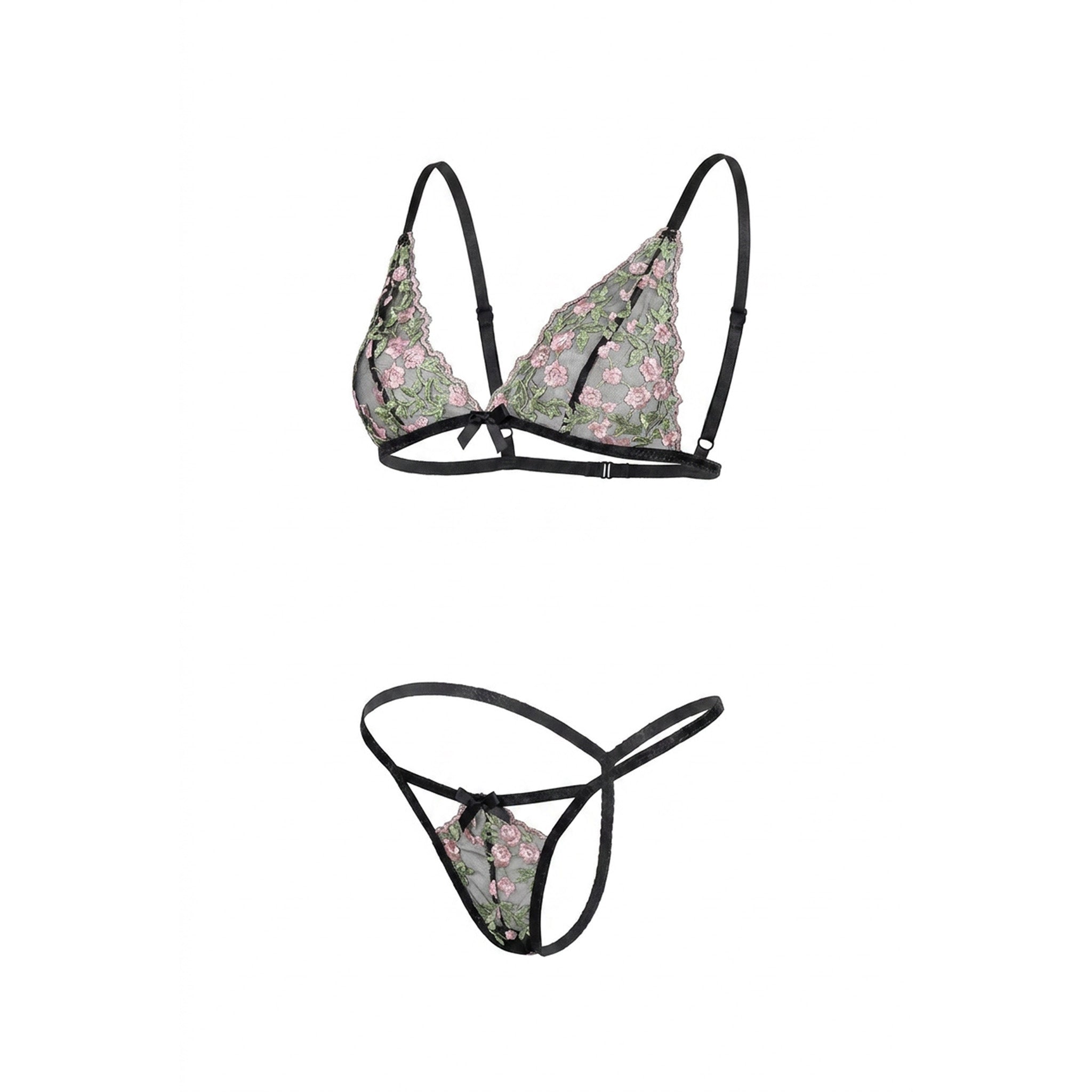 Leg Avenue 2 Pc Set bra and g-string panty-CA81649