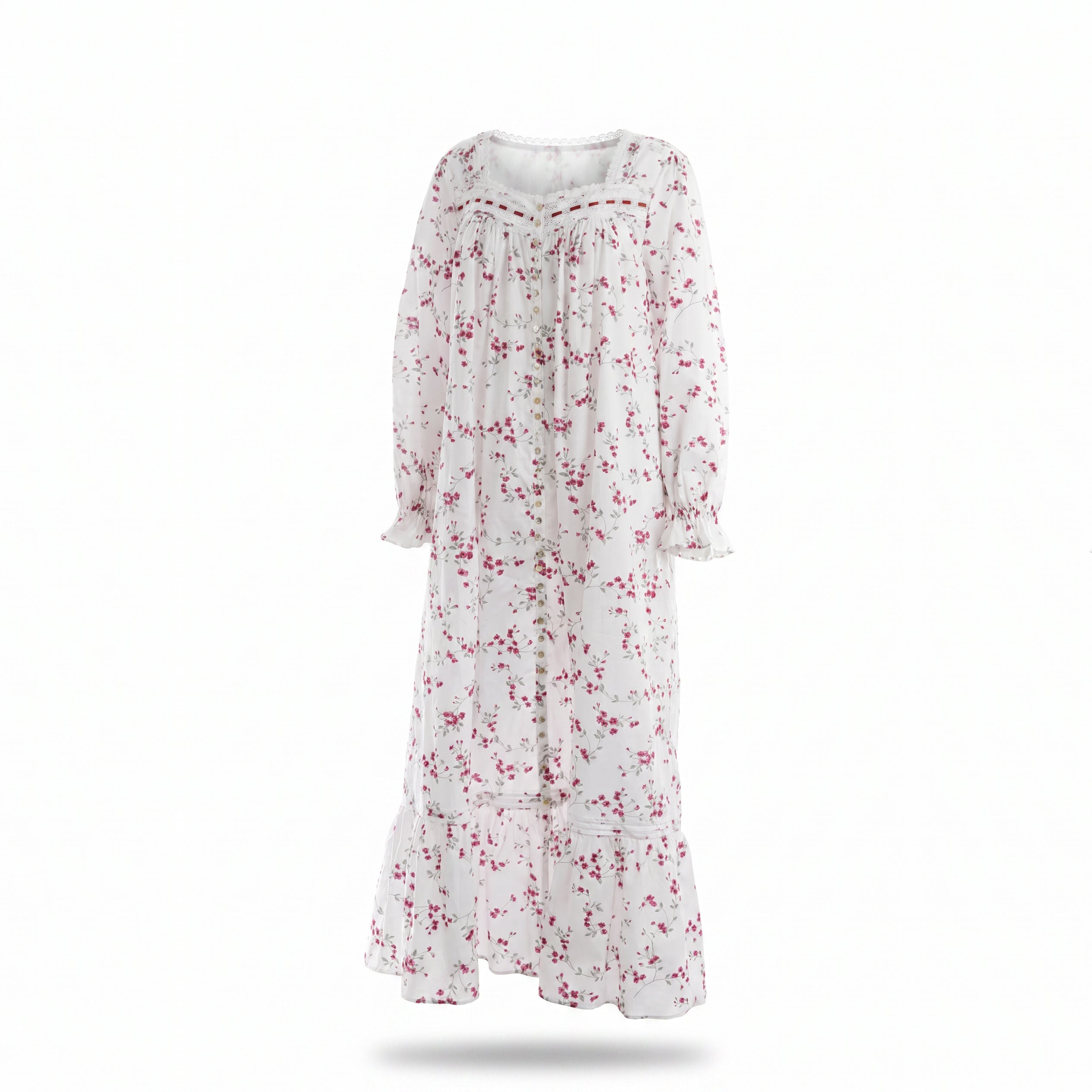 Eileen West Long Robe Long Sleeve with Button 52"-CAE10043