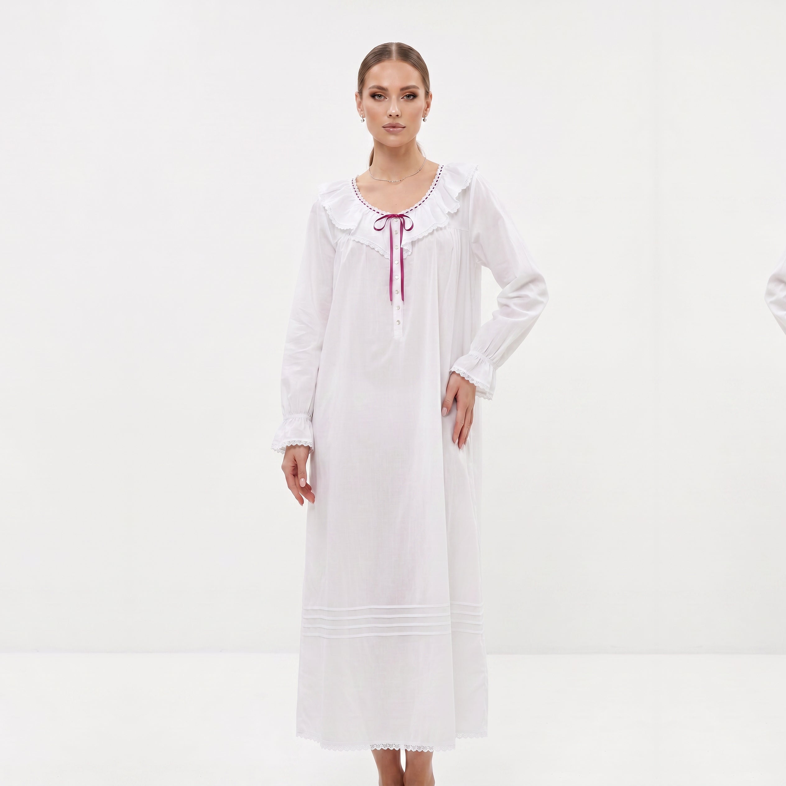 CANADEX INTERNATIONAL TRADING  - Eileen West Long Gown Long Sleeve Clare 50"-CAE6620126X - Aluna Kuwait