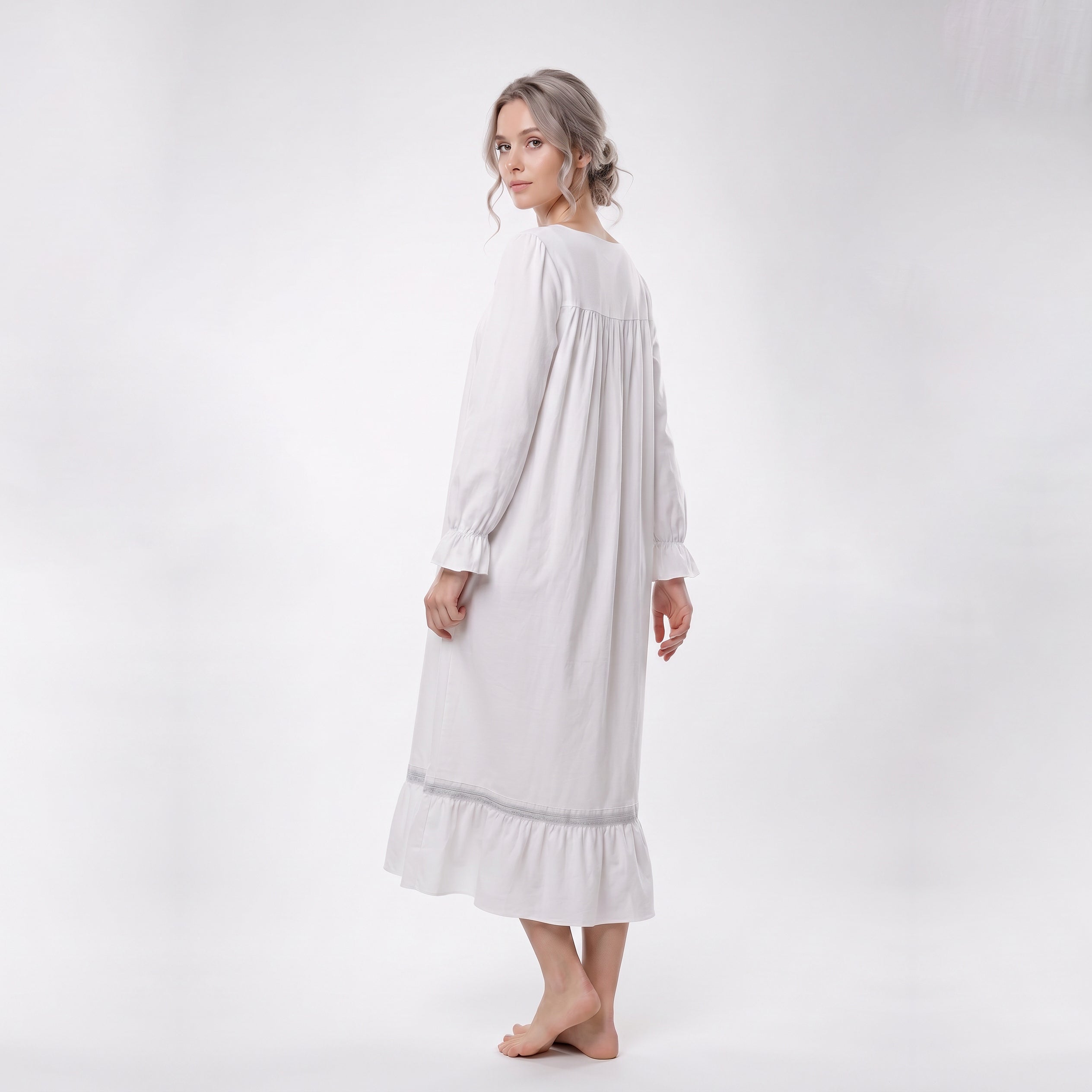 CANADEX INTERNATIONAL TRADING  - Eileen West Long Gown Long Sleeve Ballet 50"-CAE5225064 - Aluna Kuwait
