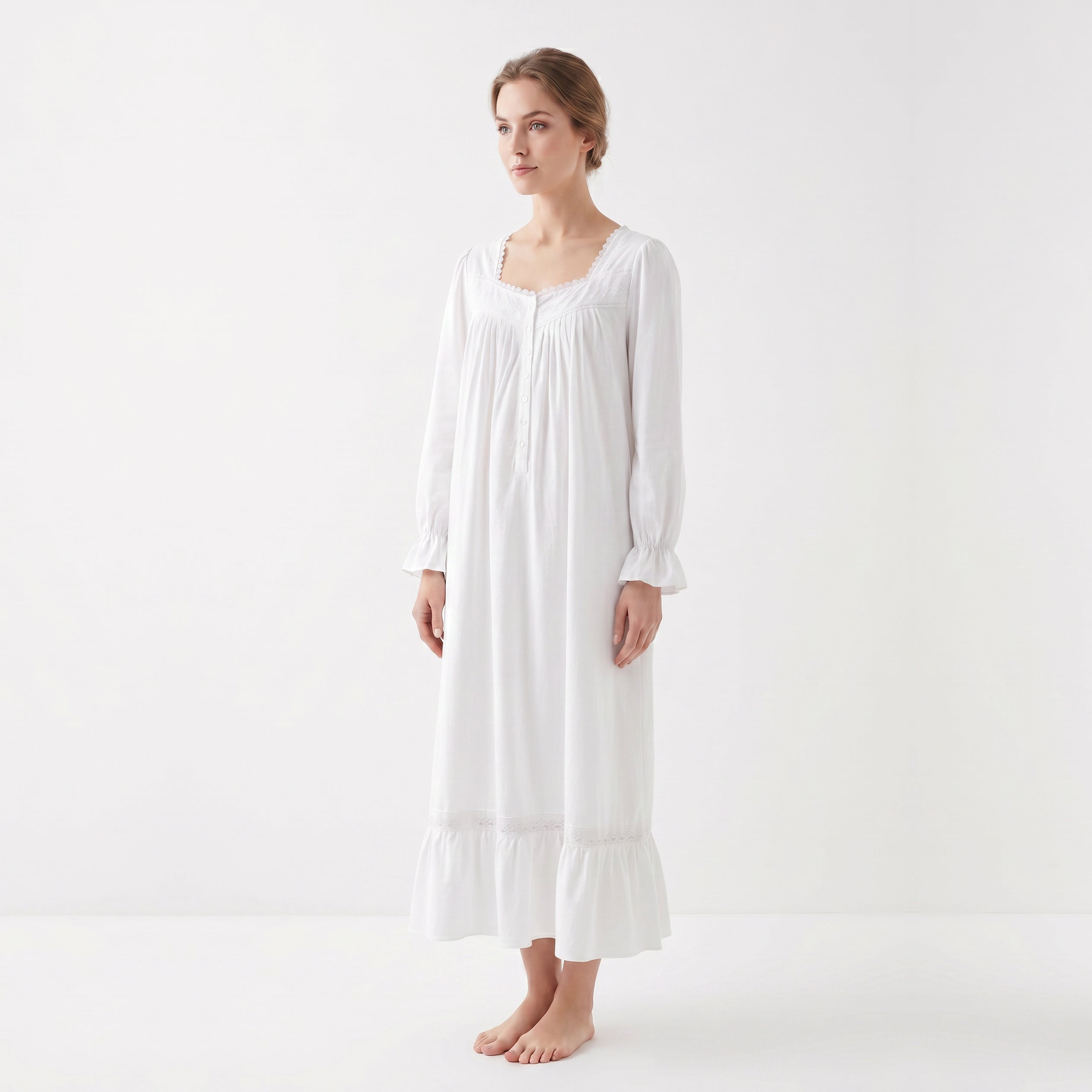 CANADEX INTERNATIONAL TRADING  - Eileen West Long Gown Long Sleeve Ballet 50"-CAE5225064 - Aluna Kuwait
