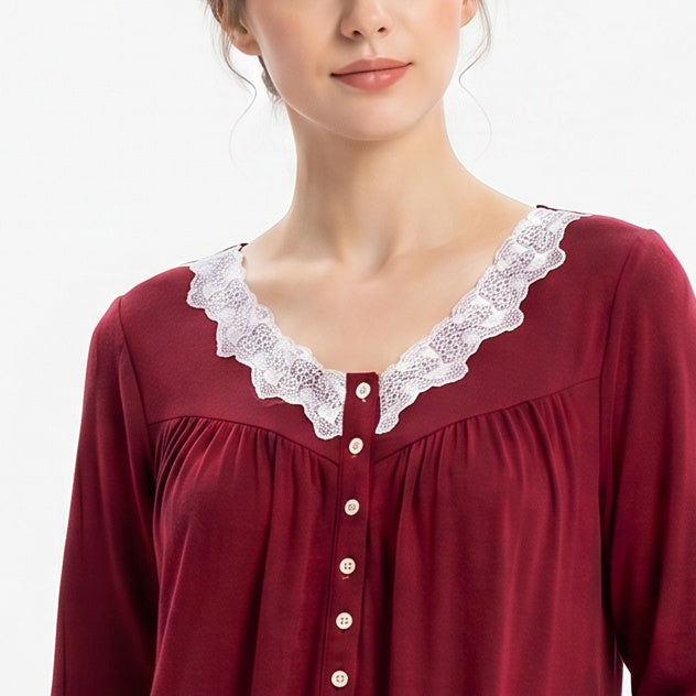 Eileen West Long Gown Long Sleeve Ballet 50"-CAE5026623