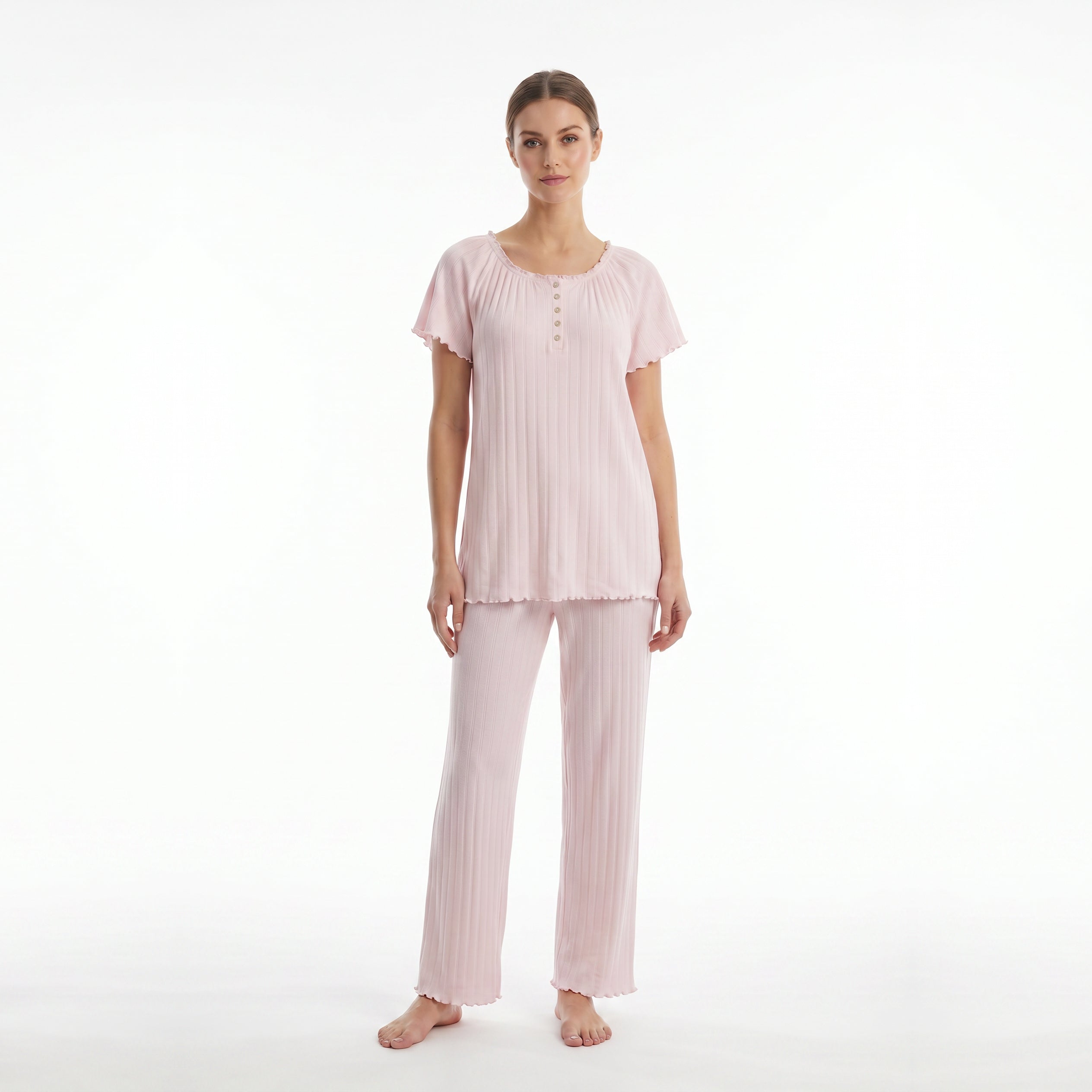 CANADEX INTERNATIONAL TRADING  - Carole Hochman Pajama Capri Short Sleeve 26" Inseam -CACH92674 - Aluna Kuwait
