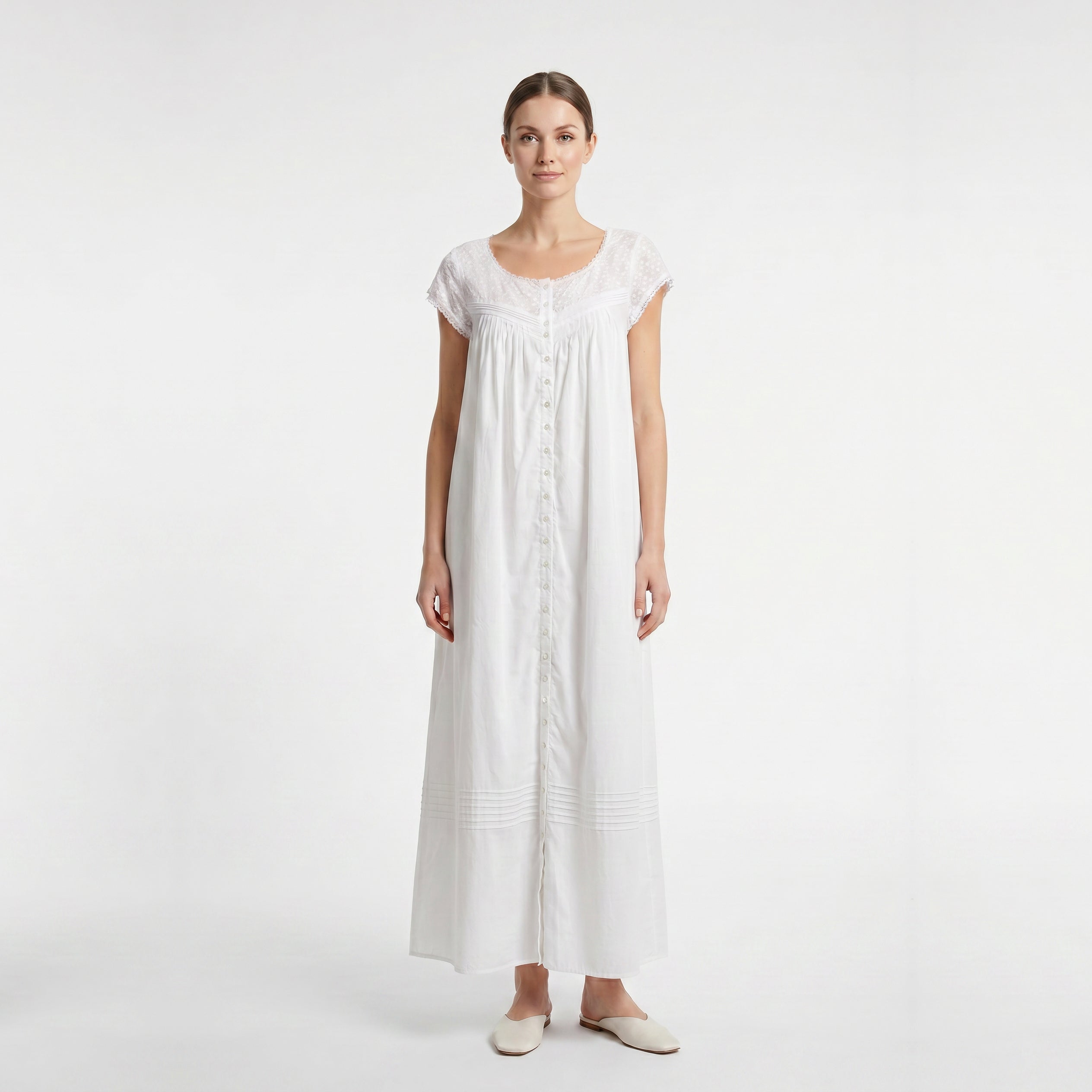 CANADEX INTERNATIONAL TRADING  - Eileen West Long Robe Short Sleeve with Button 52" -CAE5820034 - Aluna Kuwait