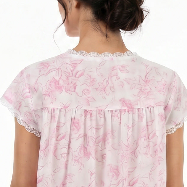Eileen West Long Robe Short Sleeve With Button Ballet 52" -CAE50074