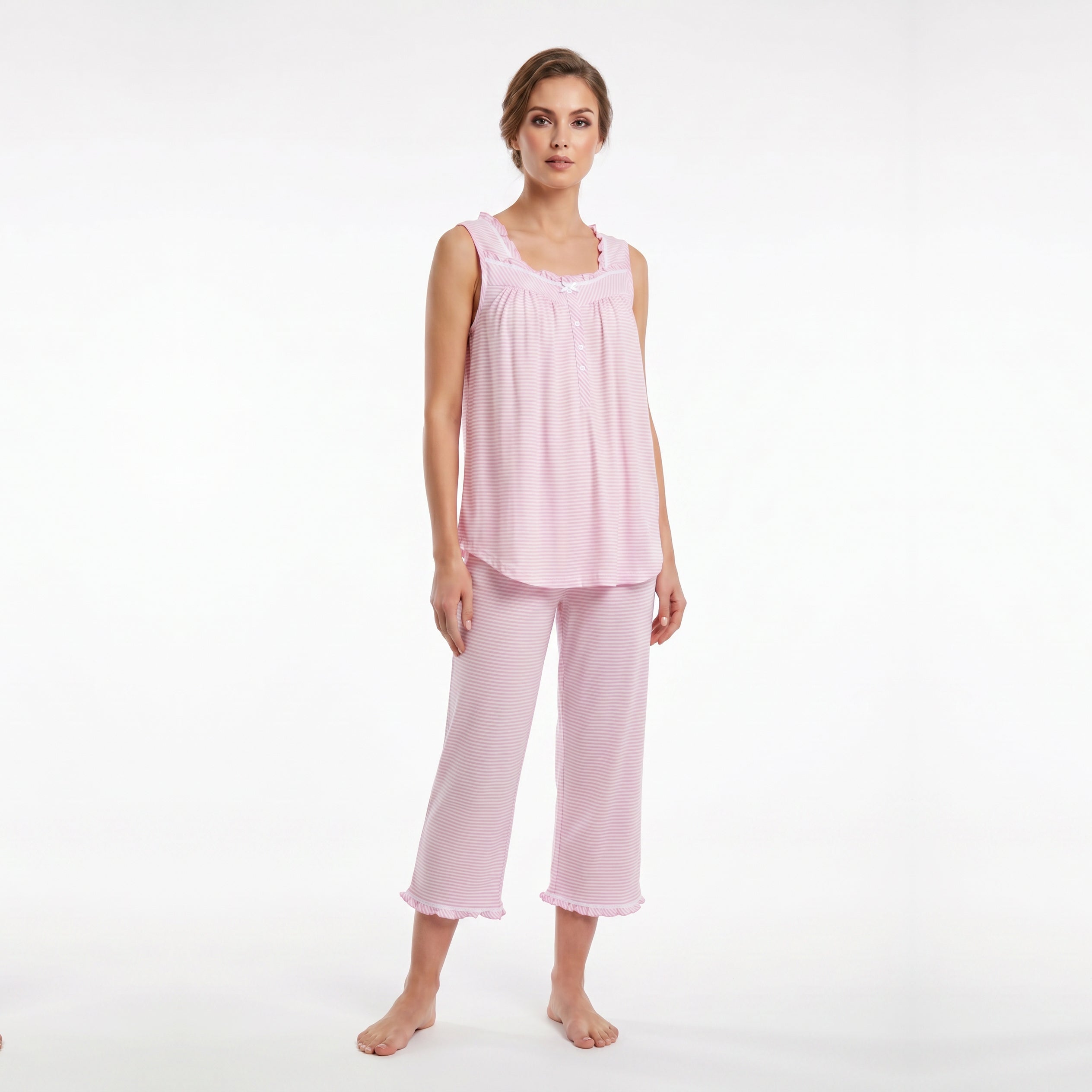 CANADEX INTERNATIONAL TRADING  - Eileen West Pajama Capri Sleeveless 21" Inseam -CAE5725033 - Aluna Kuwait