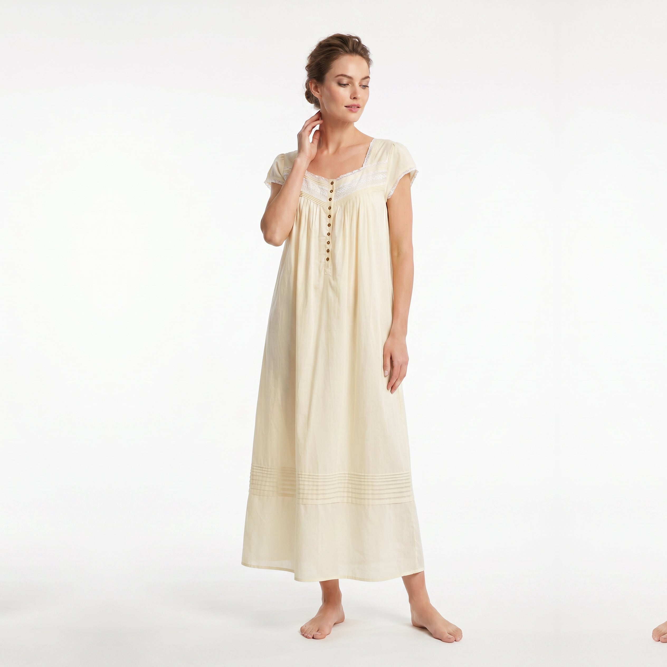 Eileen West Long Gown Short Sleeve Ballet 50" -CAE60079