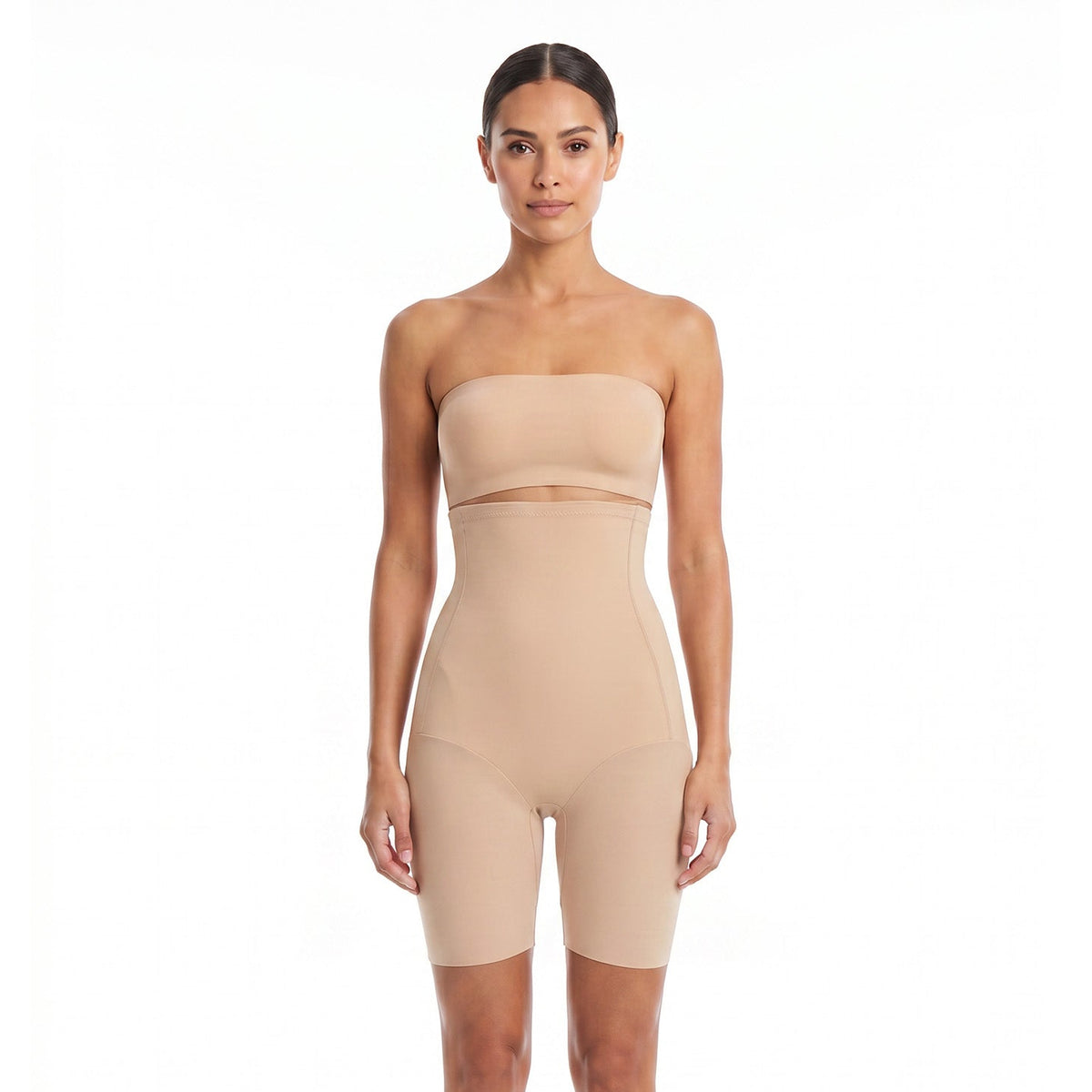 NAOMI & NICOLE Hi Waist Brief - Cupid Plus Hi Waist Thigh Slimmer-CU77791 - Aluna Kuwait