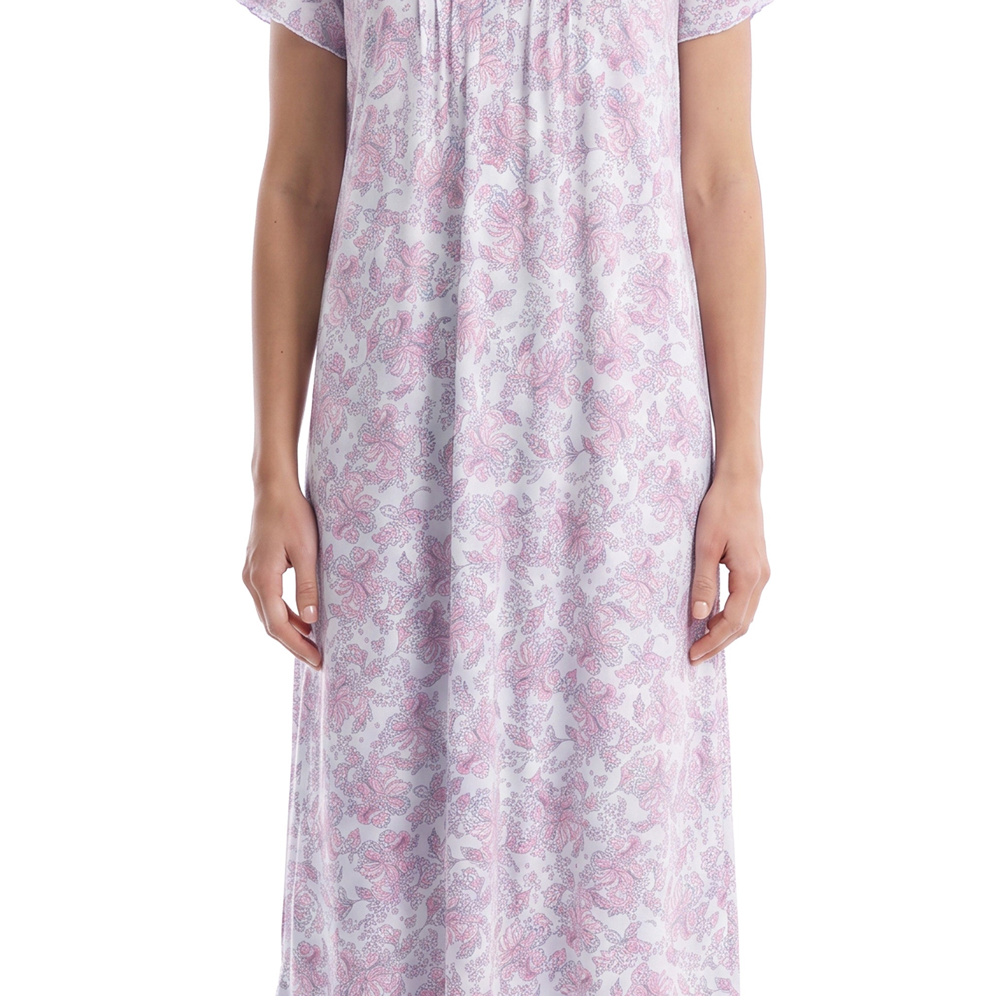 Miss Elaine Long Gown Short Sleeve-MISE504875UT