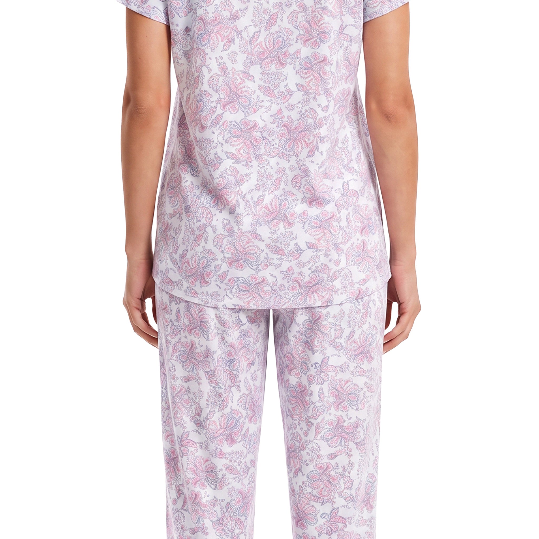 Miss Elaine Pajama Set Short Sleeve-MISE404875UT
