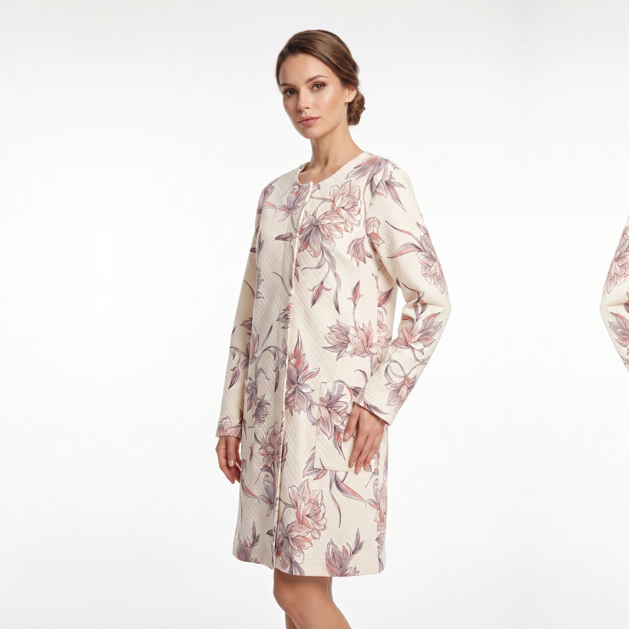 Miss Elaine Short Robes Long Sleeve With Grip -MISE844865UT